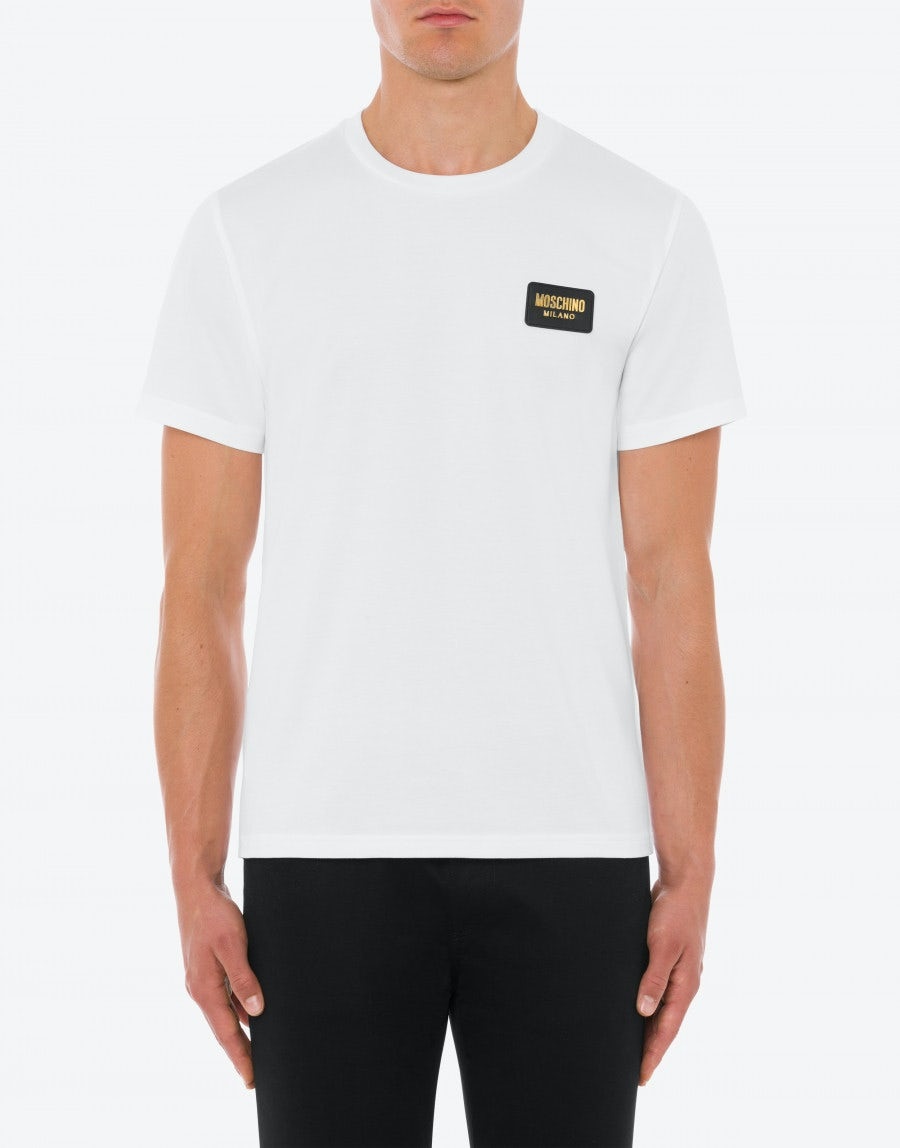 MOSCHINO LABEL JERSEY T-SHIRT - 2