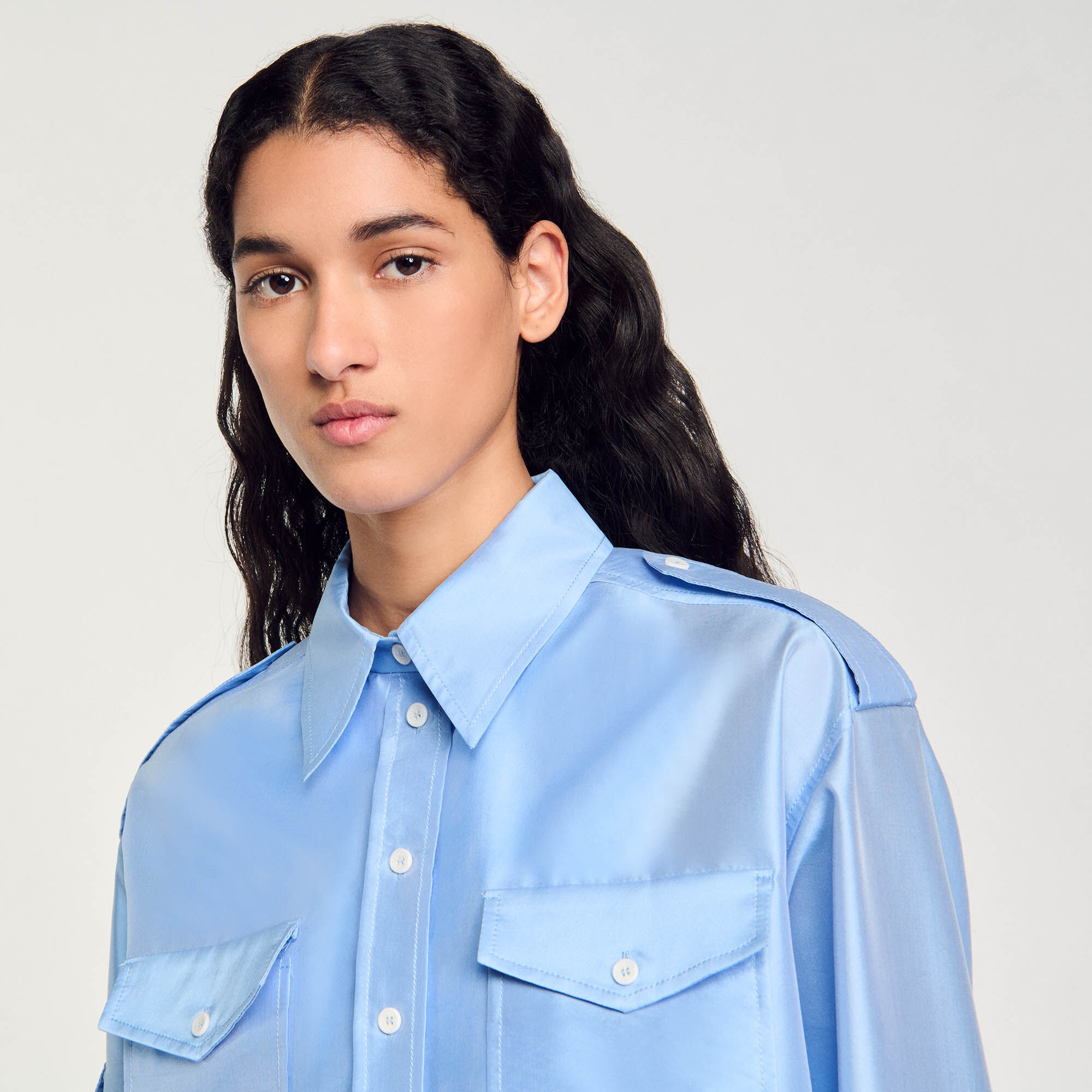 LOOSE-FIT SATIN SHIRT - 4