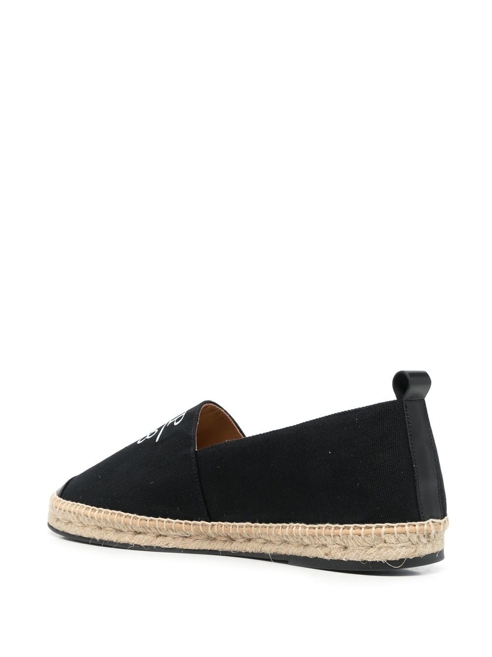 logo-print leather-trim espadrilles - 3