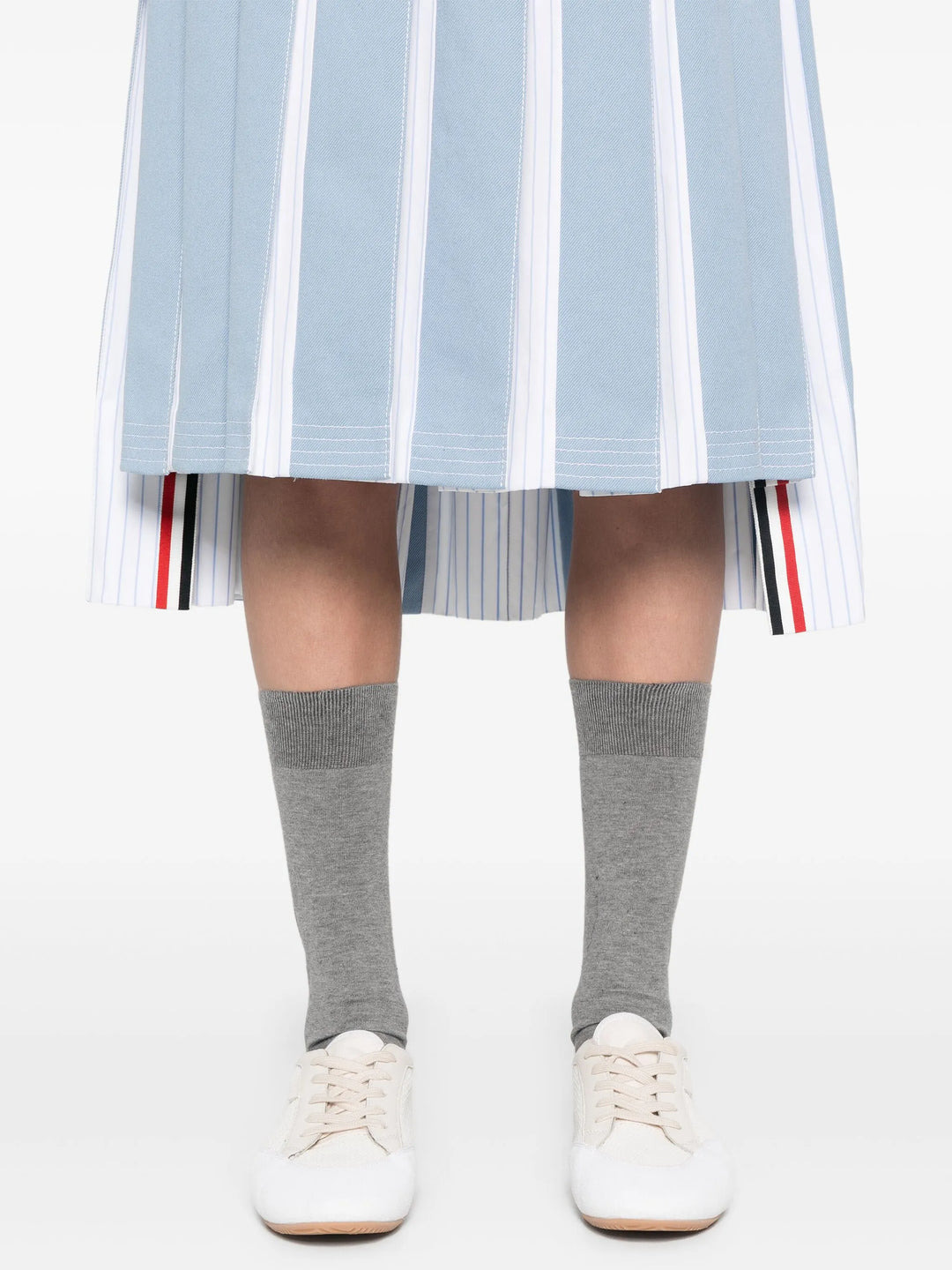 Below Knee Dropped Back Pleated Skirt - 5
