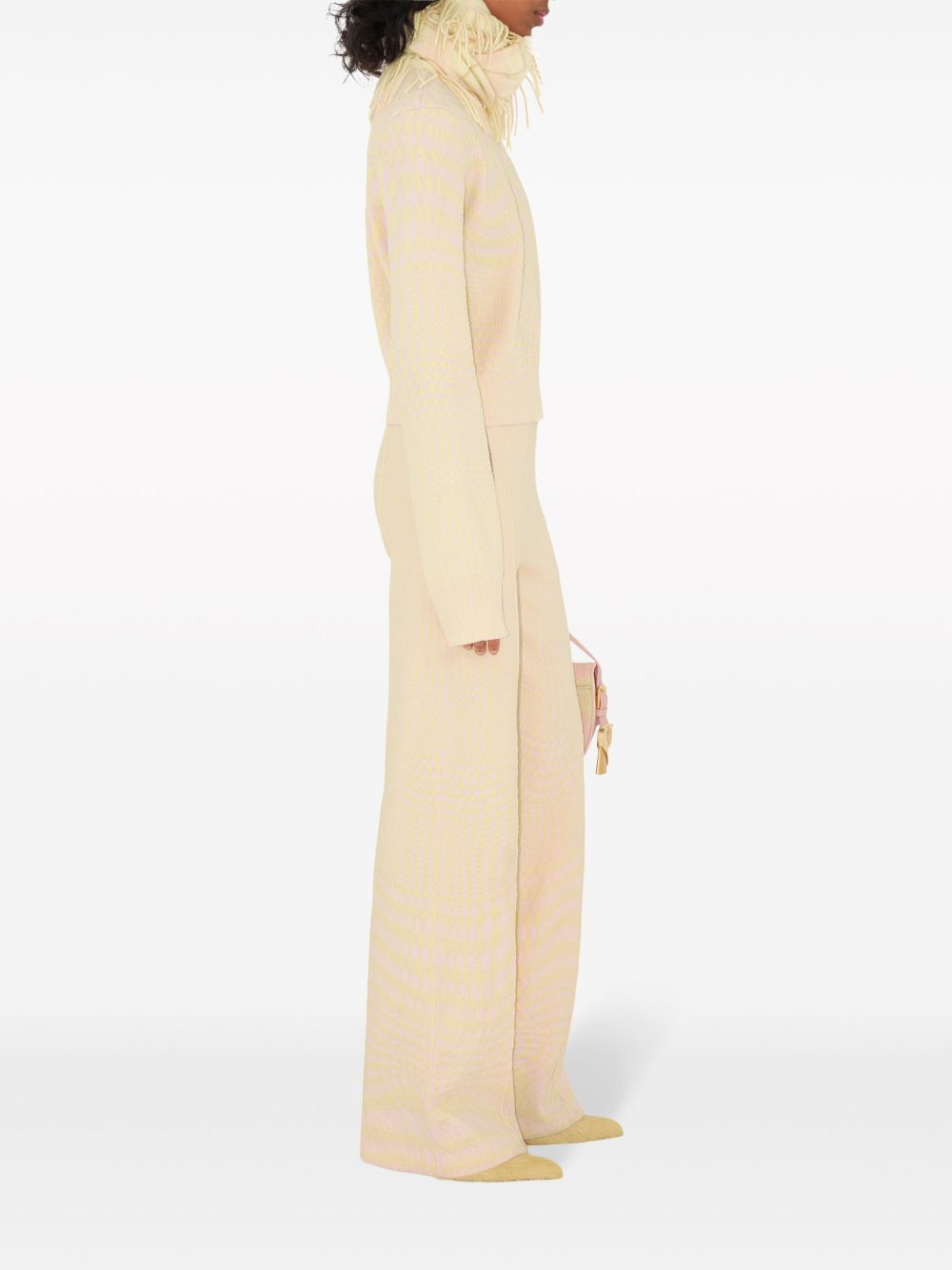 warped houndstooth jacquard jumper - 3