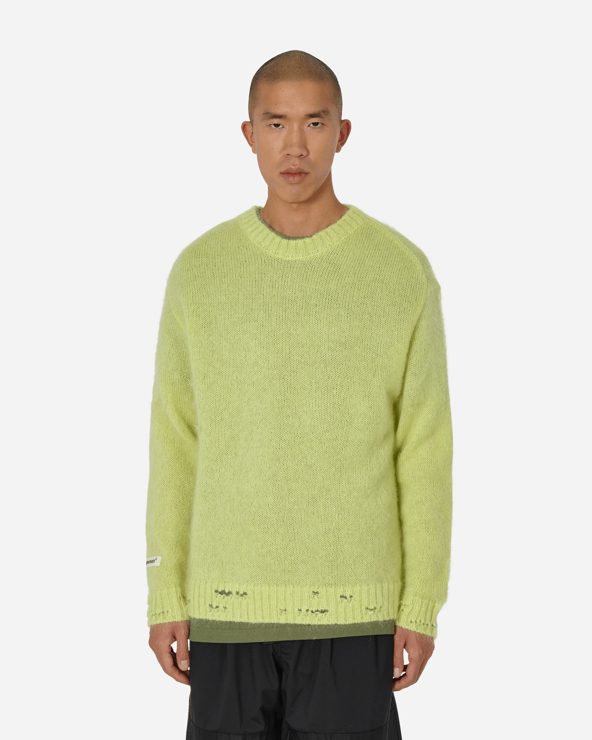 Mohair Crewneck Sweater Light Yellow - 1