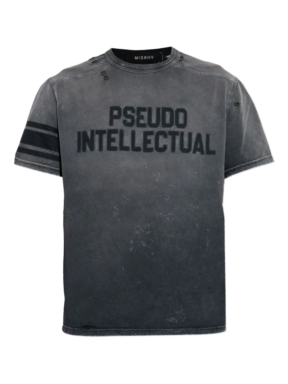 distressed-finish T-shirt - 1