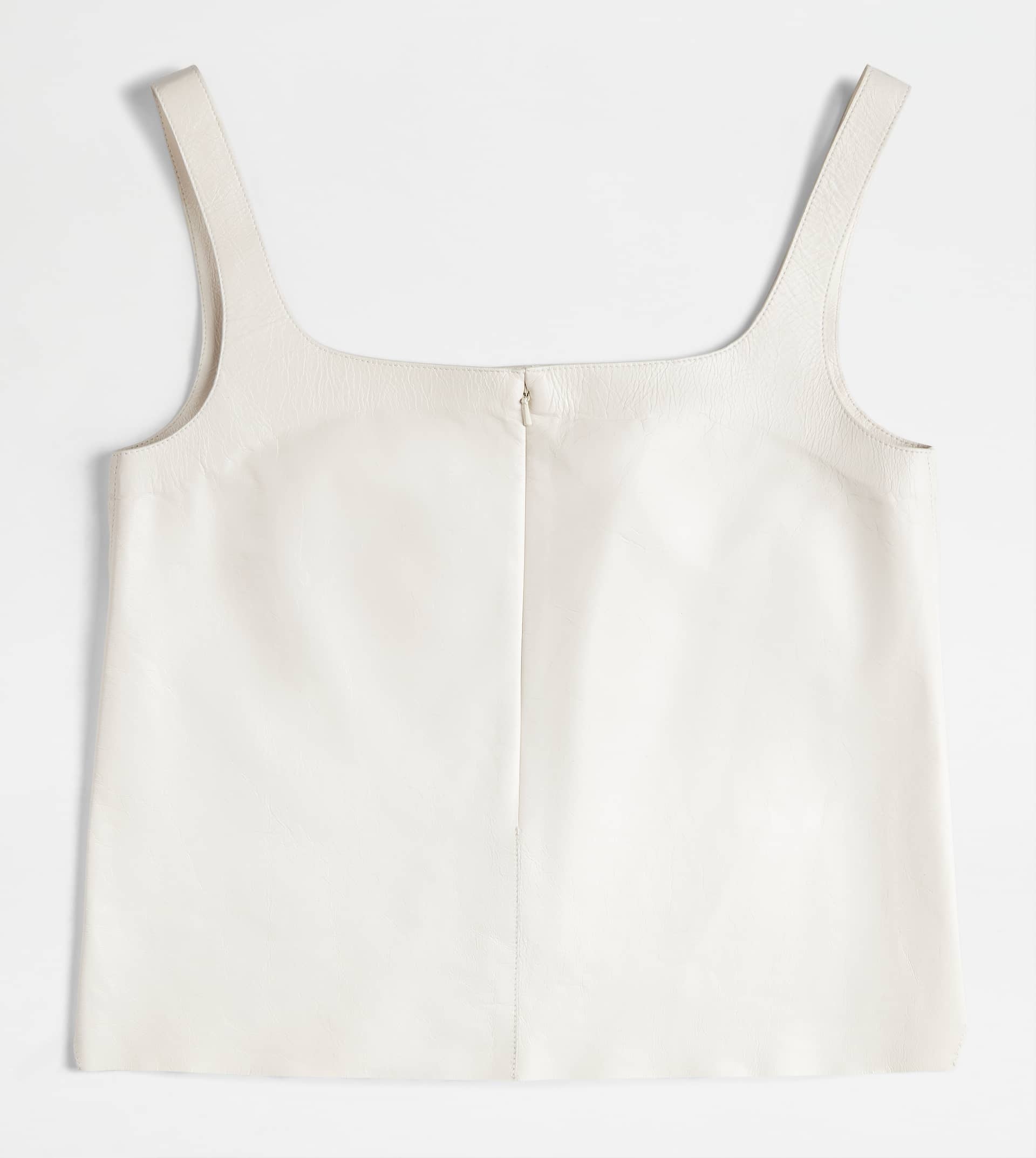 TOP IN LEATHER - WHITE - 7