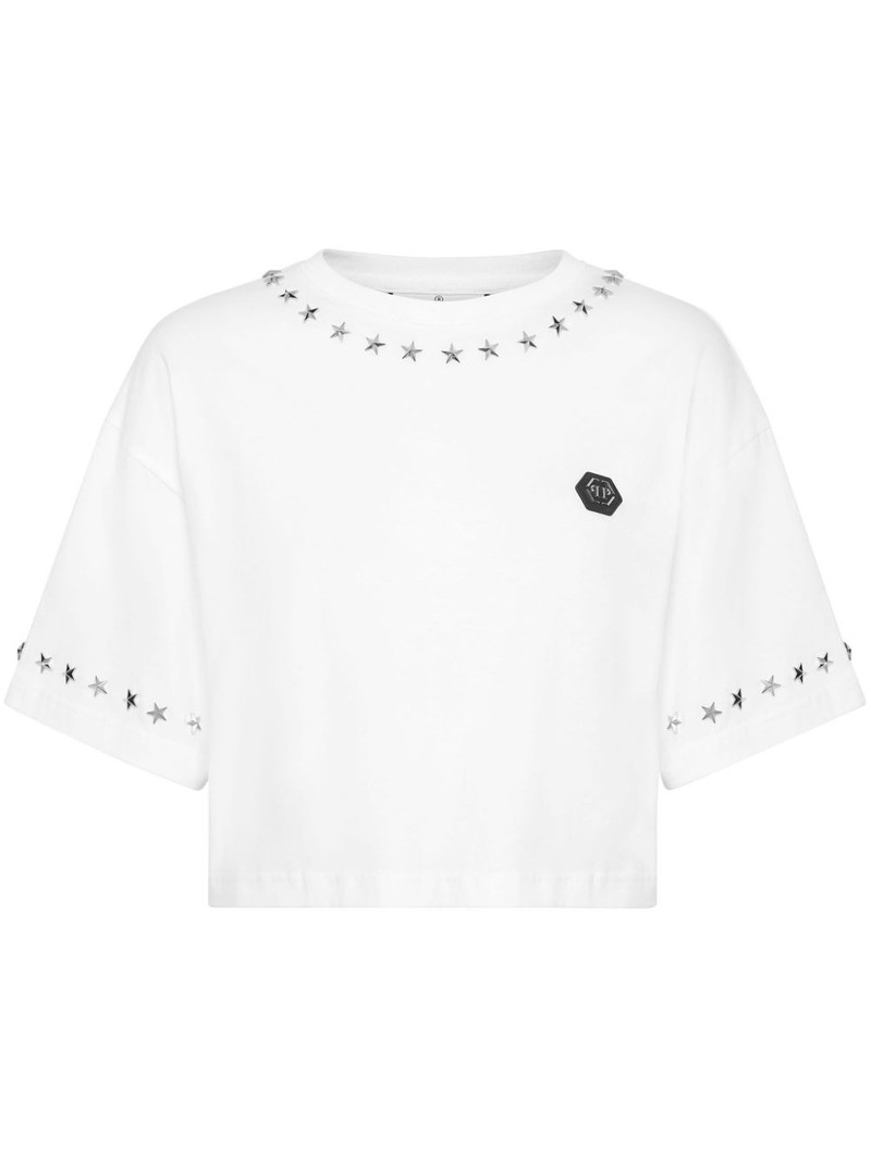 star-studded cotton cropped top 1