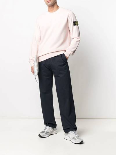 Stone Island logo-patch knitted jumper outlook