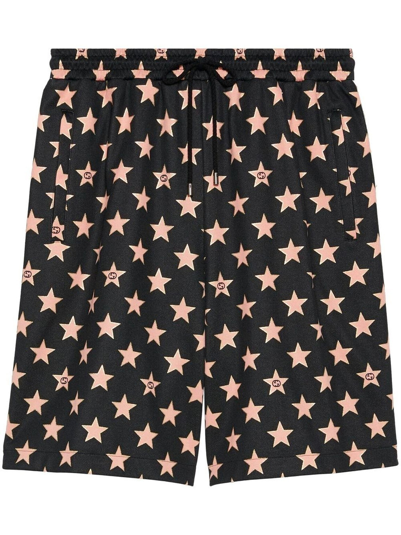 star-print jersey-knit shorts - 1