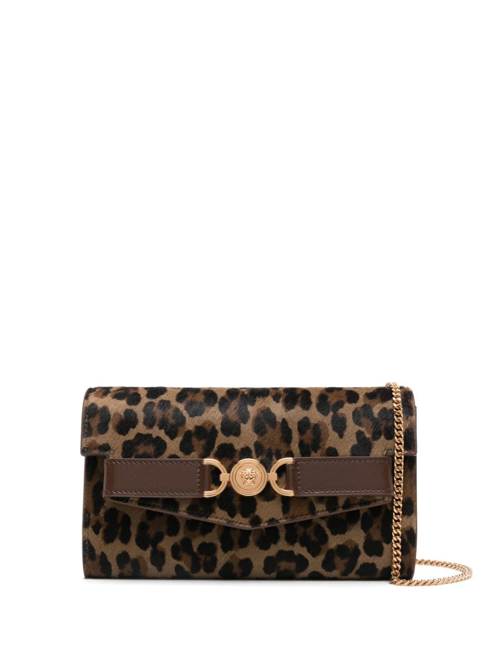leopard-print clutch bag - 1