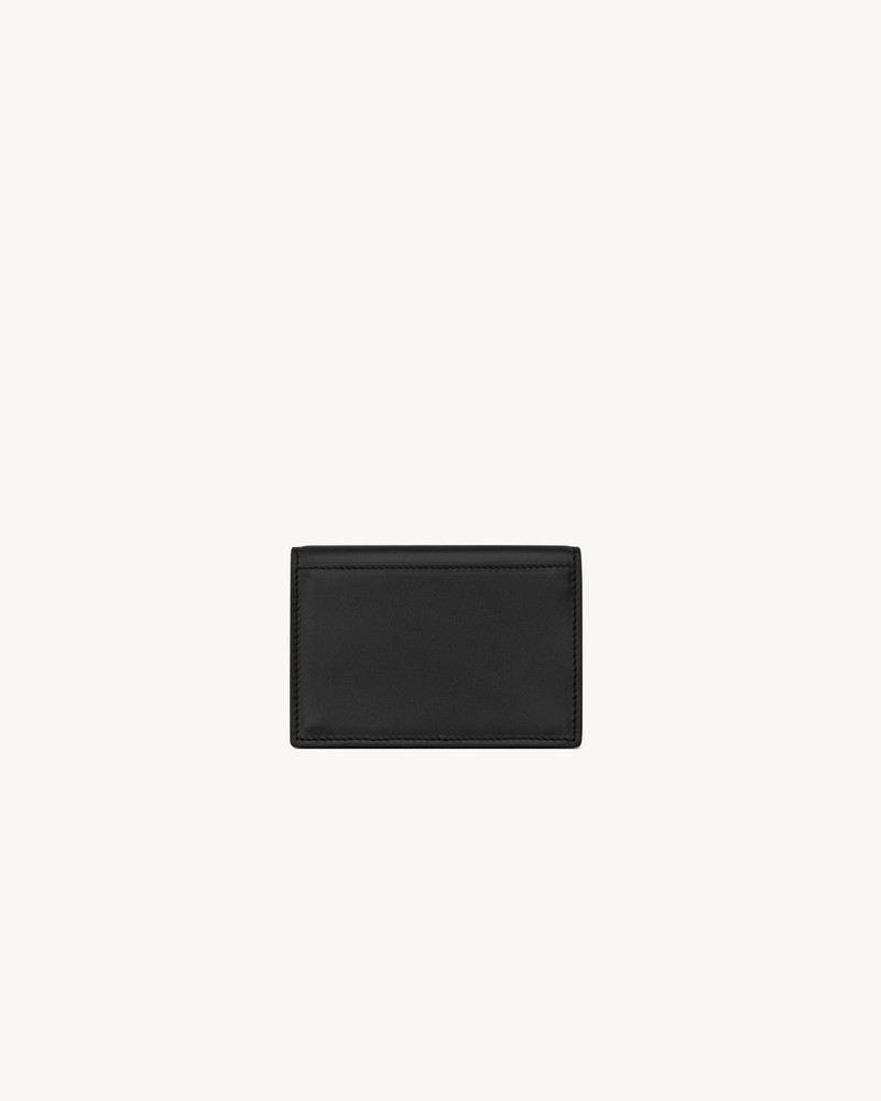 SAINT LAURENT BUSINESS CARD HOLDER WITH FLAP IN SMOOTH LEATHER outlook