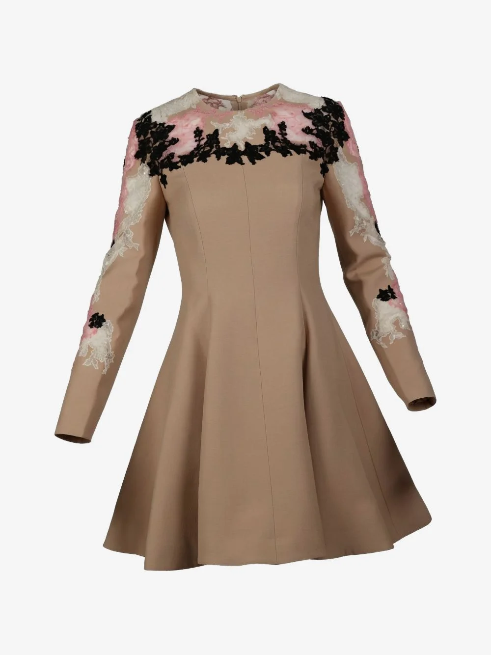 floral-lace mini dress - 1