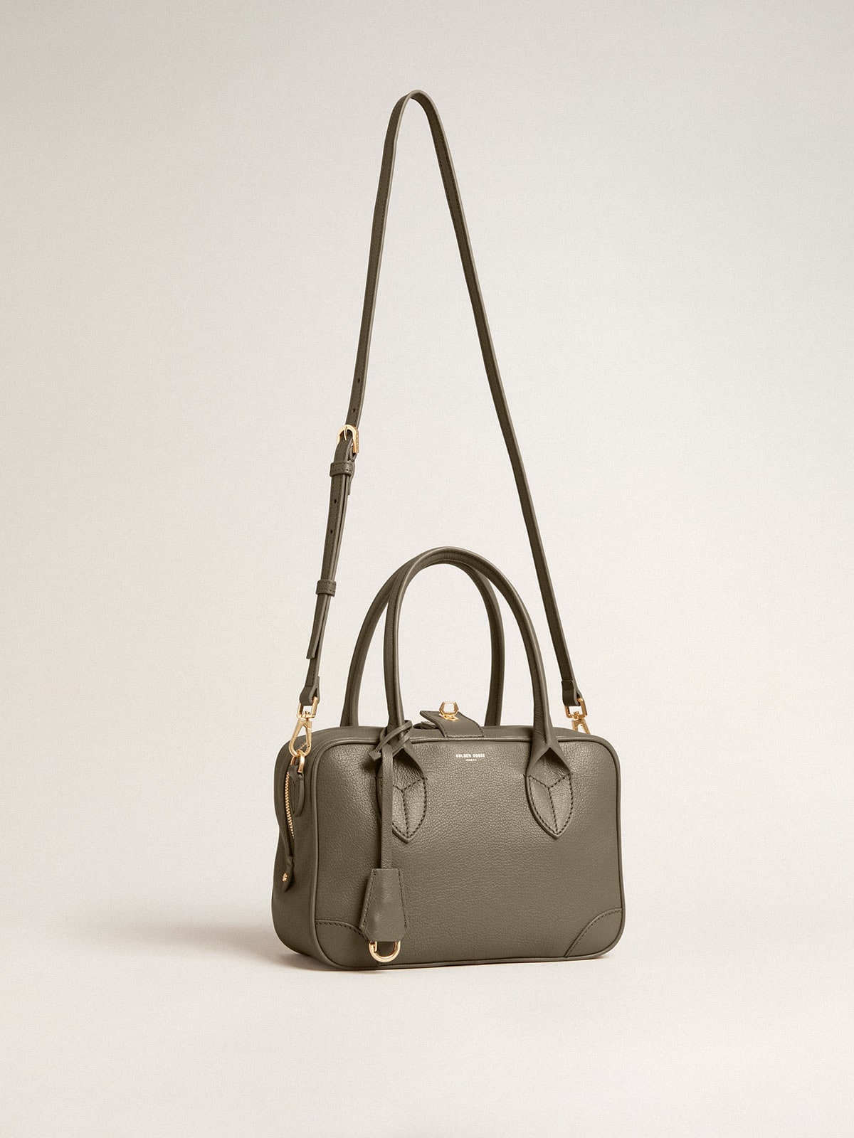 Vita Bag in sage-green sheepskin leather with gold details - 4