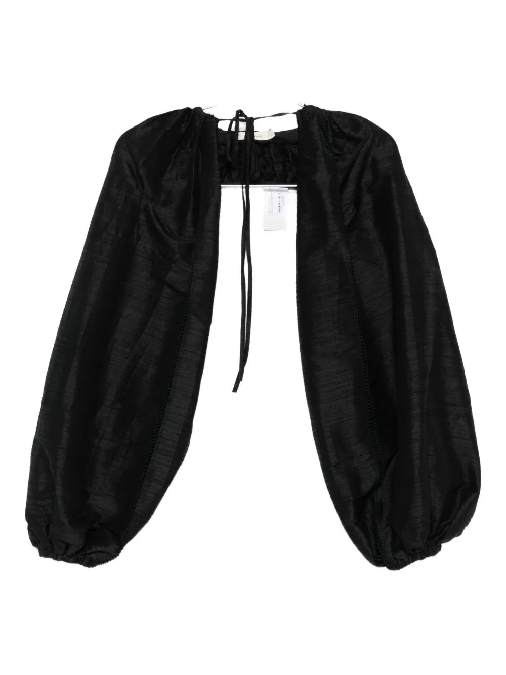 bishop-sleeve tie-fastening top - 1