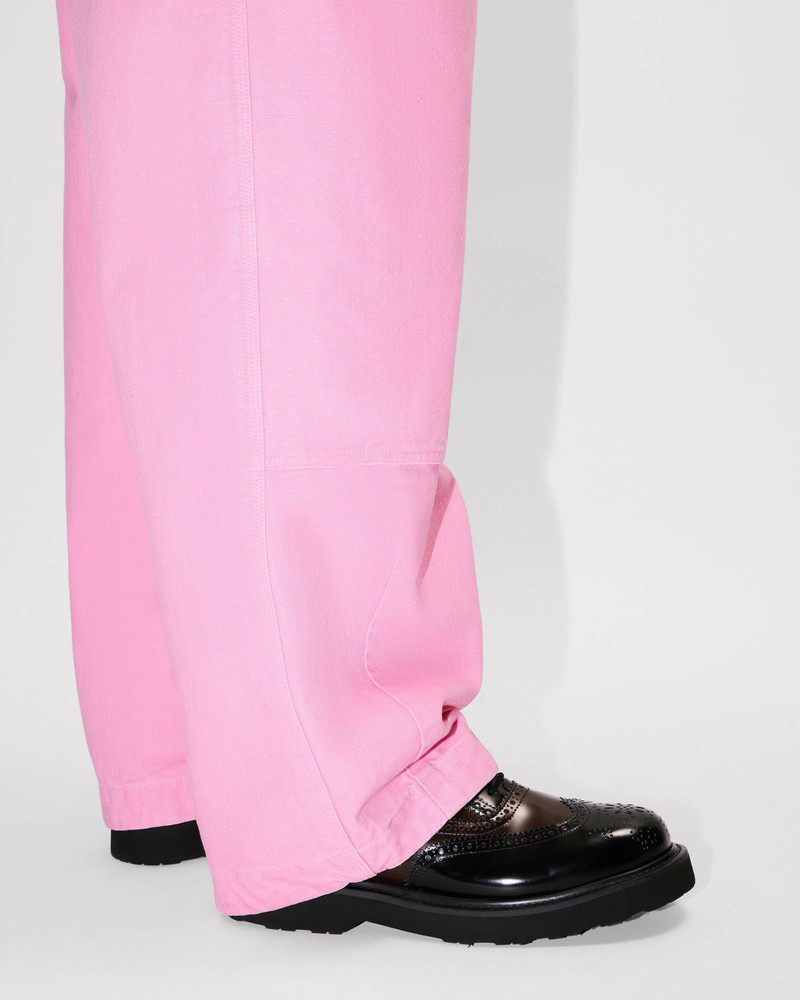 'KENZO Weave' double knee pants in washed cotton 7