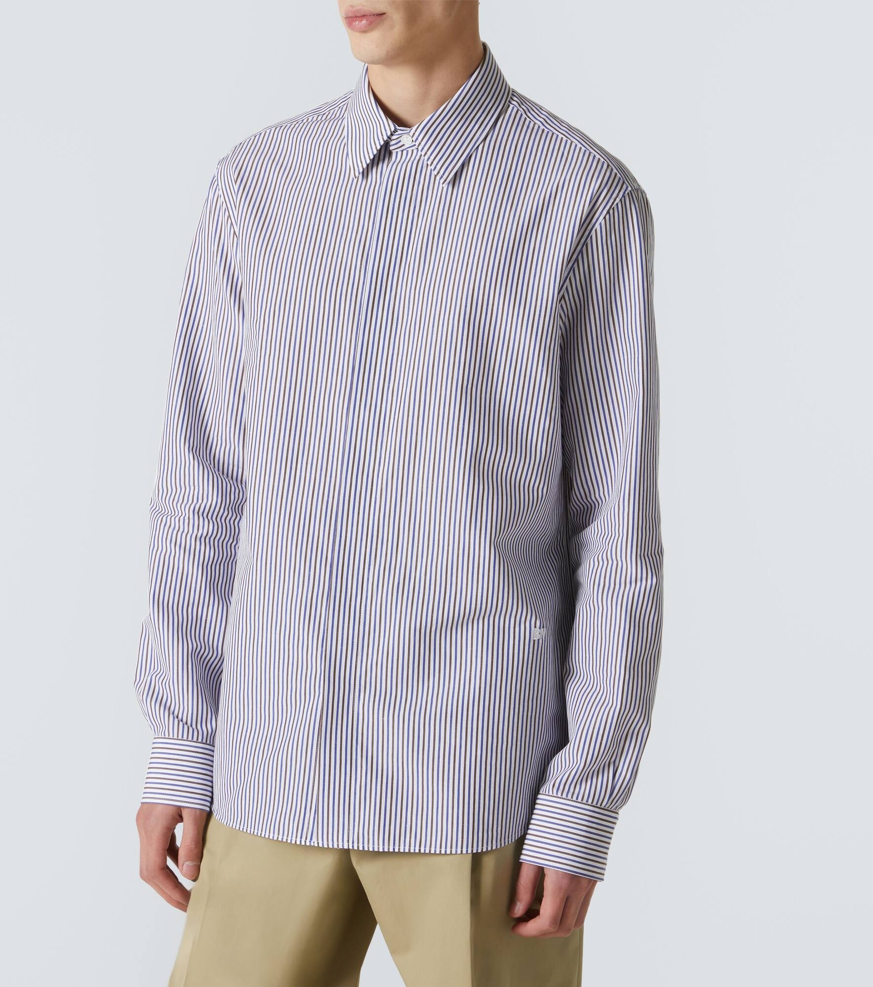 Striped cotton and linen shirt - 3