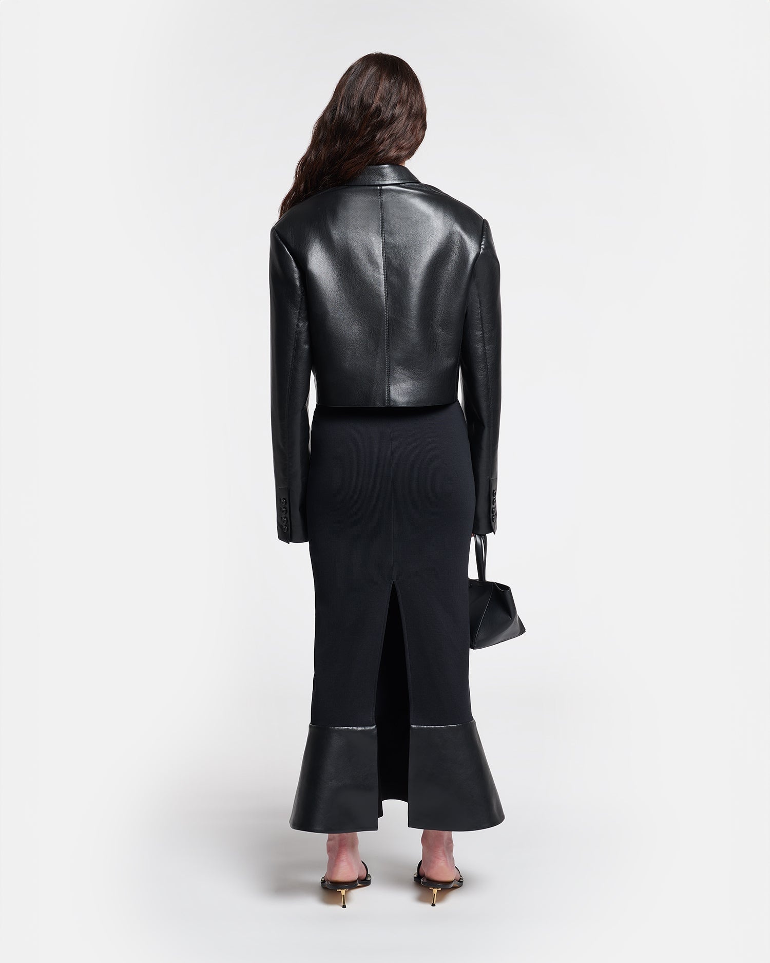 Cropped Okobor™ Alt-Leather Blazer - 5