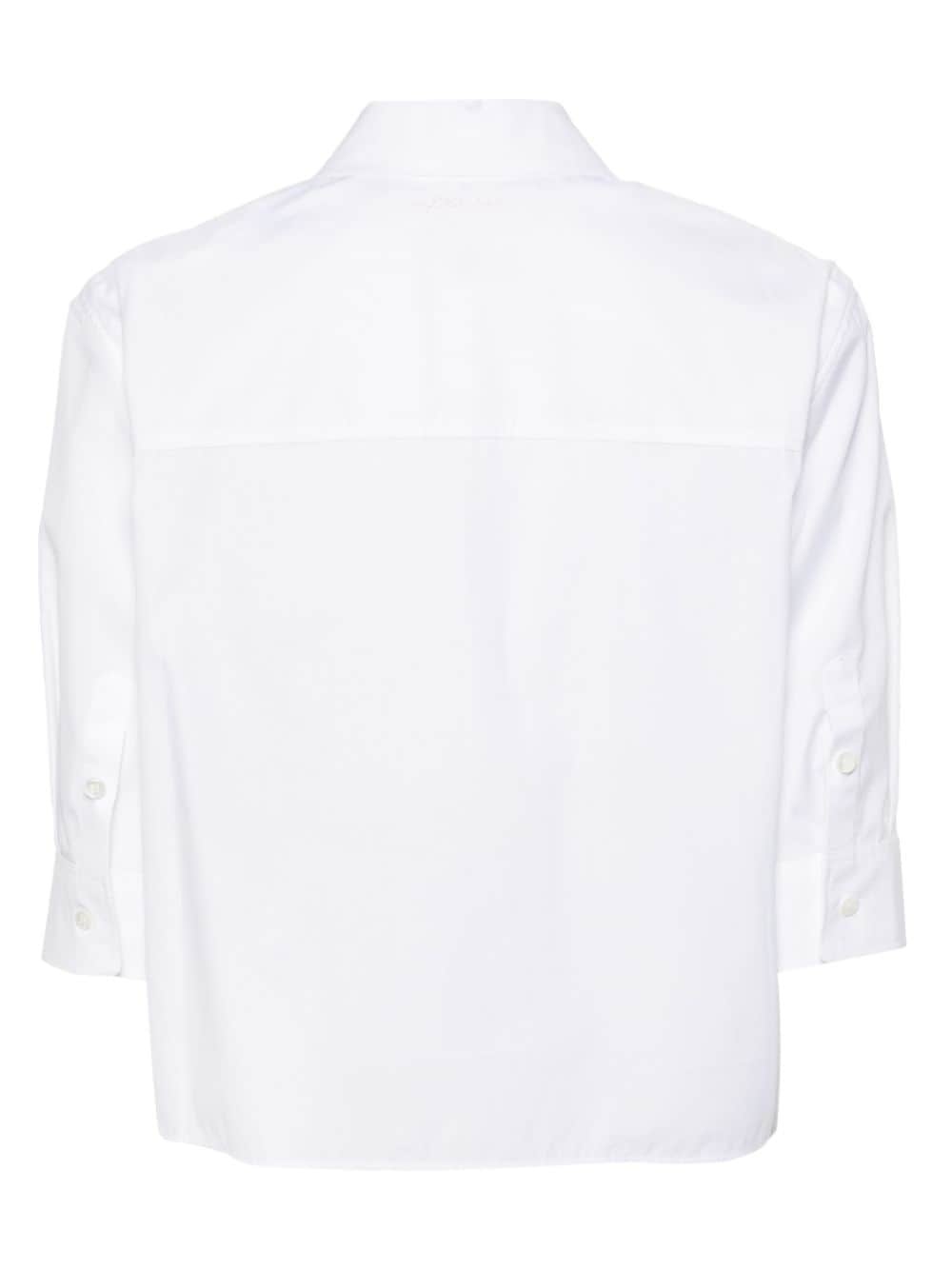 logo-embroidered poplin shirt - 2