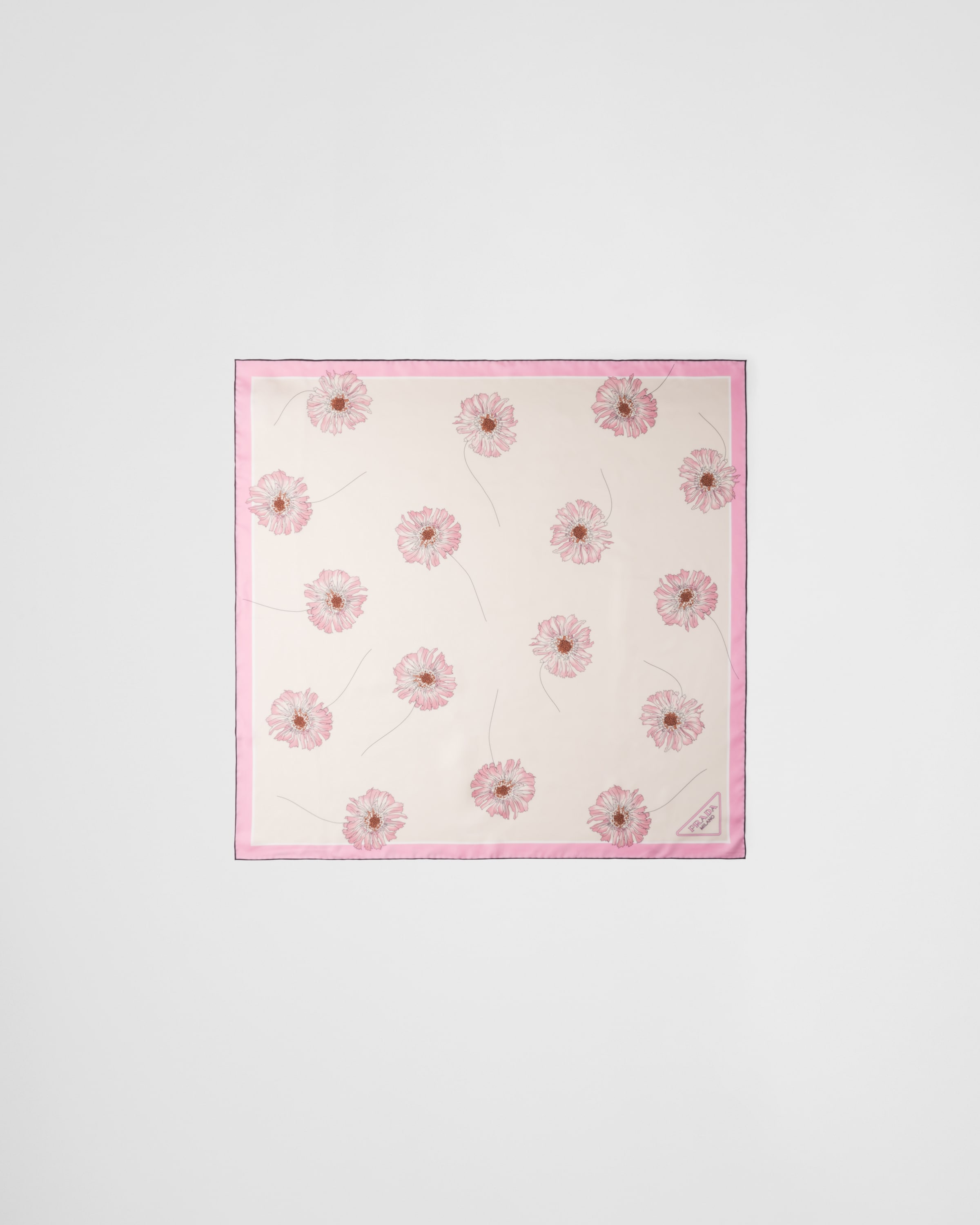 Printed silk twill foulard - 3