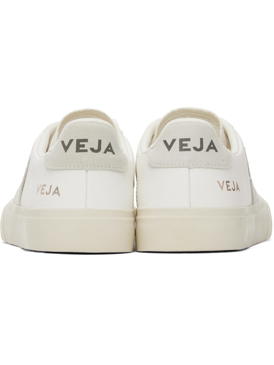 White & Gray Campo Leather Sneakers - 2