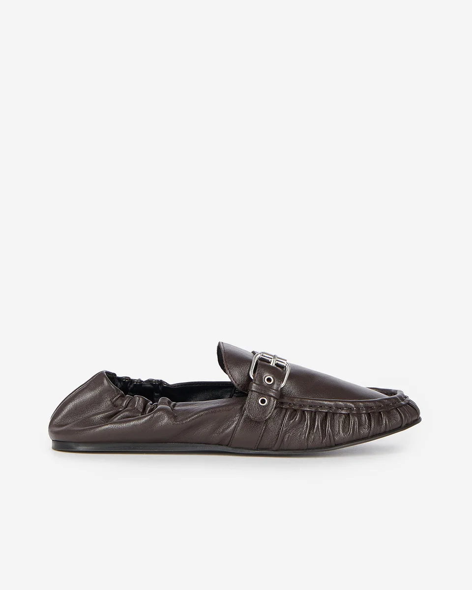 BROWN LEATHER LOAFERS - 1