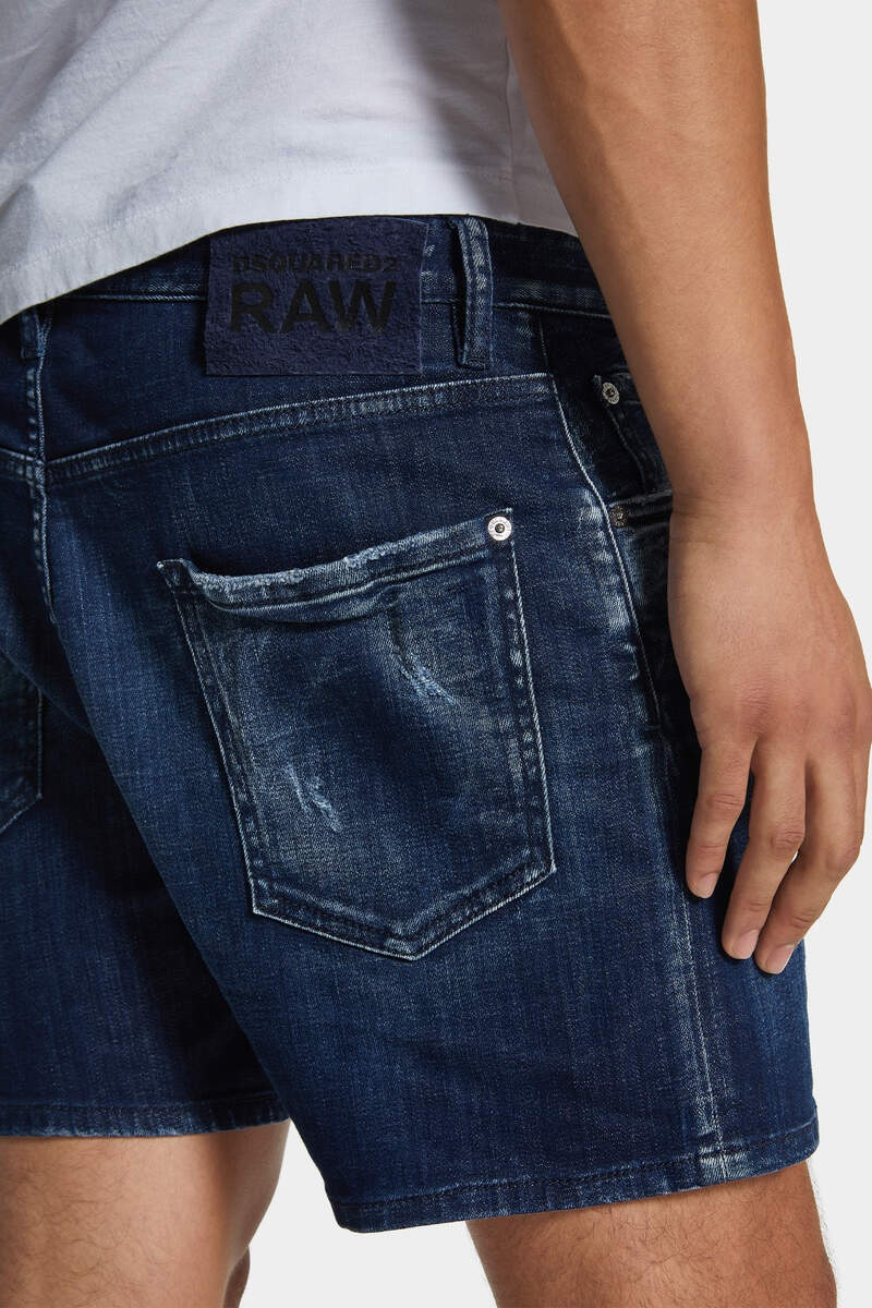 DARK MILKY WAY WASH BRO JEAN SHORTS 6
