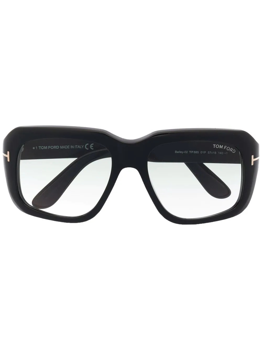 gradient-lens oversize-frame sunglasses - 1