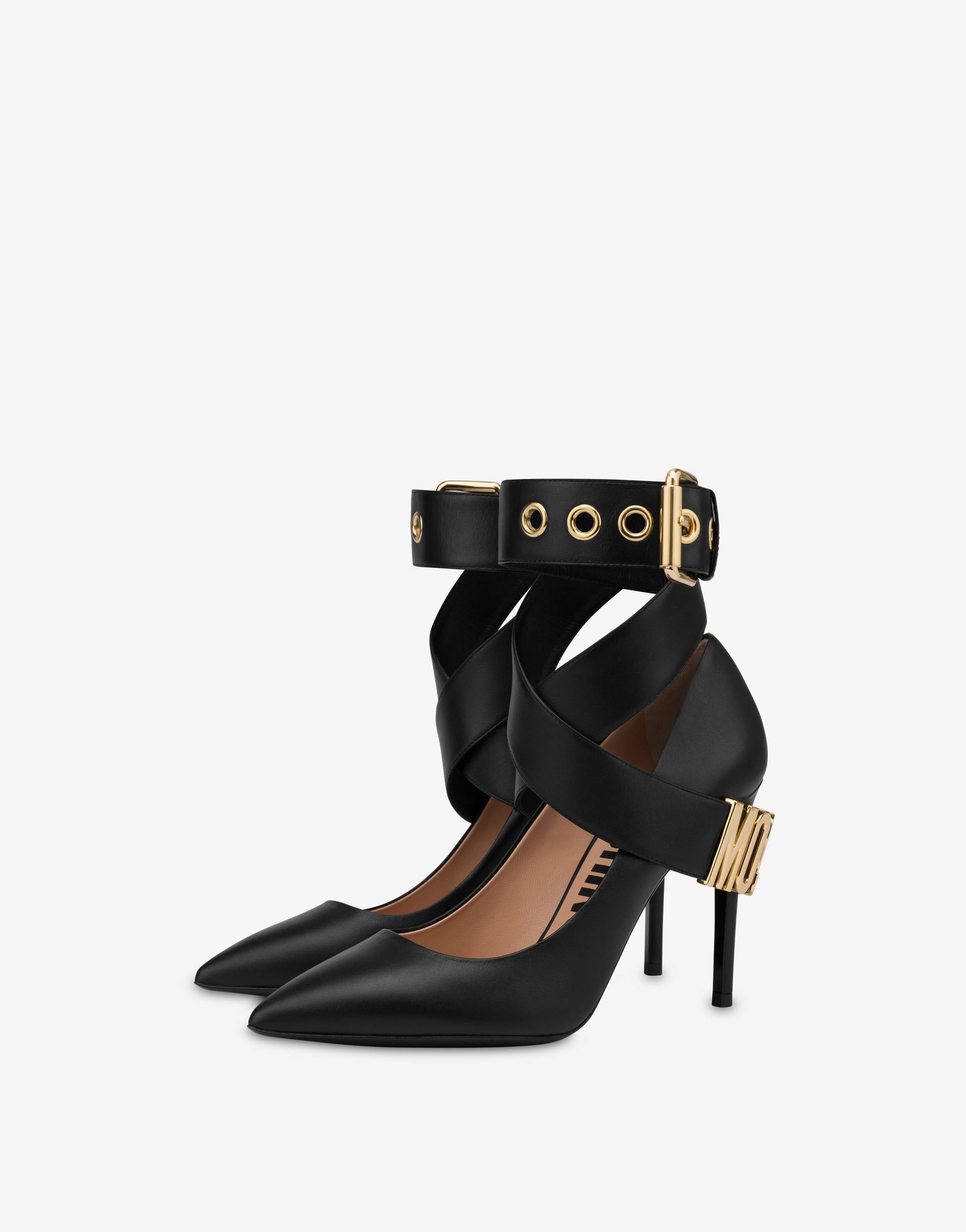 MOSCHINO BELT CALFSKIN PUMPS - 1