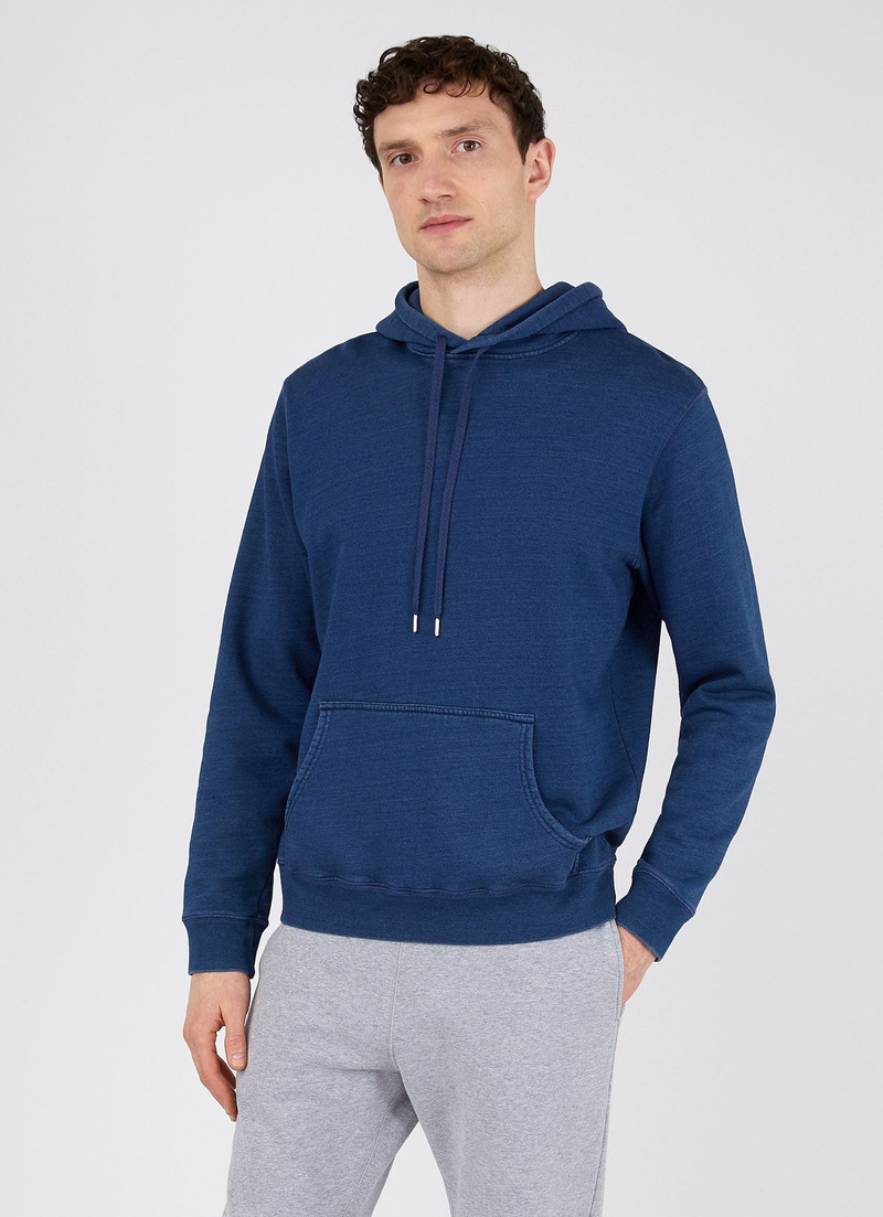 Indigo Loopback Overhead Hoody 2