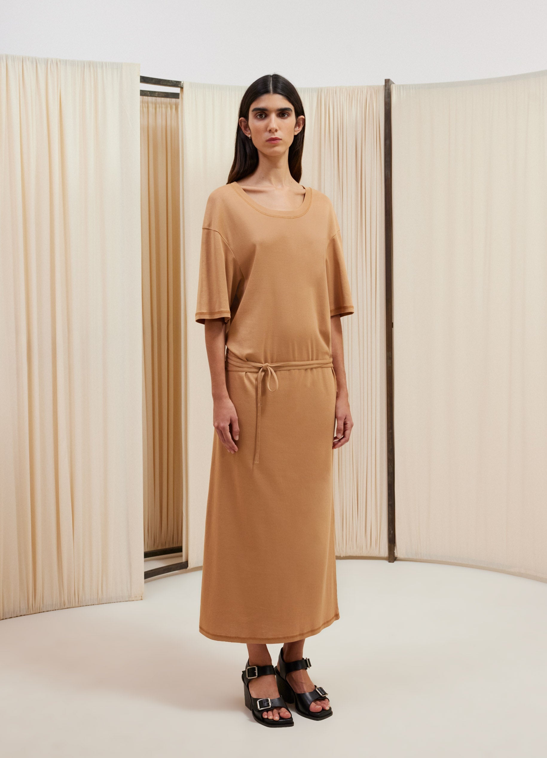 BELTED RIB T-SHIRT DRESS - 2