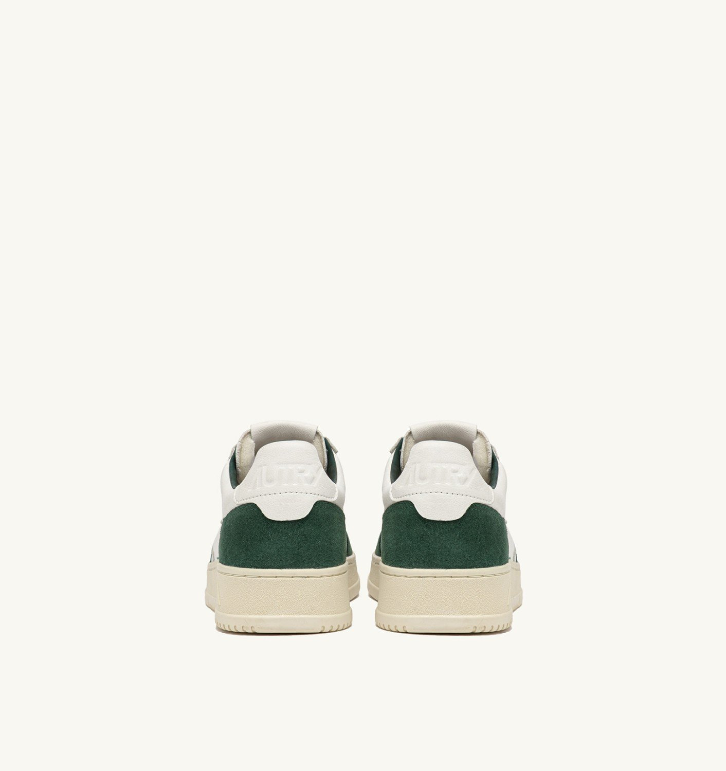 MEDALIST LOW SNEAKERS IN WHITE LEATHER AND BOTTLE GREEN SUEDE - 3