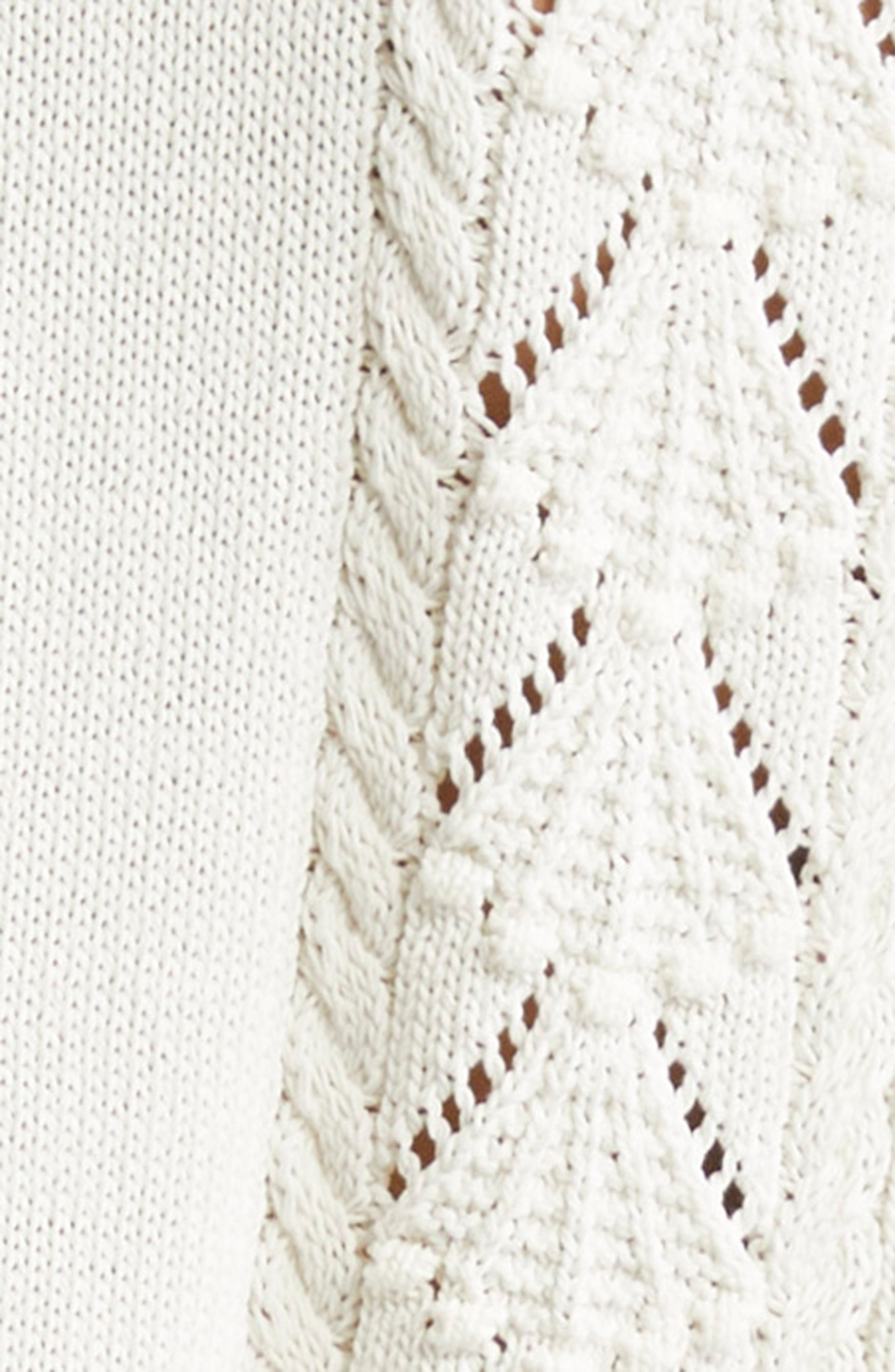 LOULOU DE SAISON Arman Oversize Cotton Mini Sweater Dress in Ivory at Nordstrom - 6