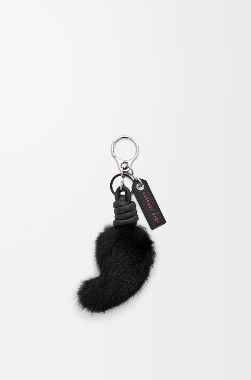 Loewe Lion tail charm in mink and calfskin outlook