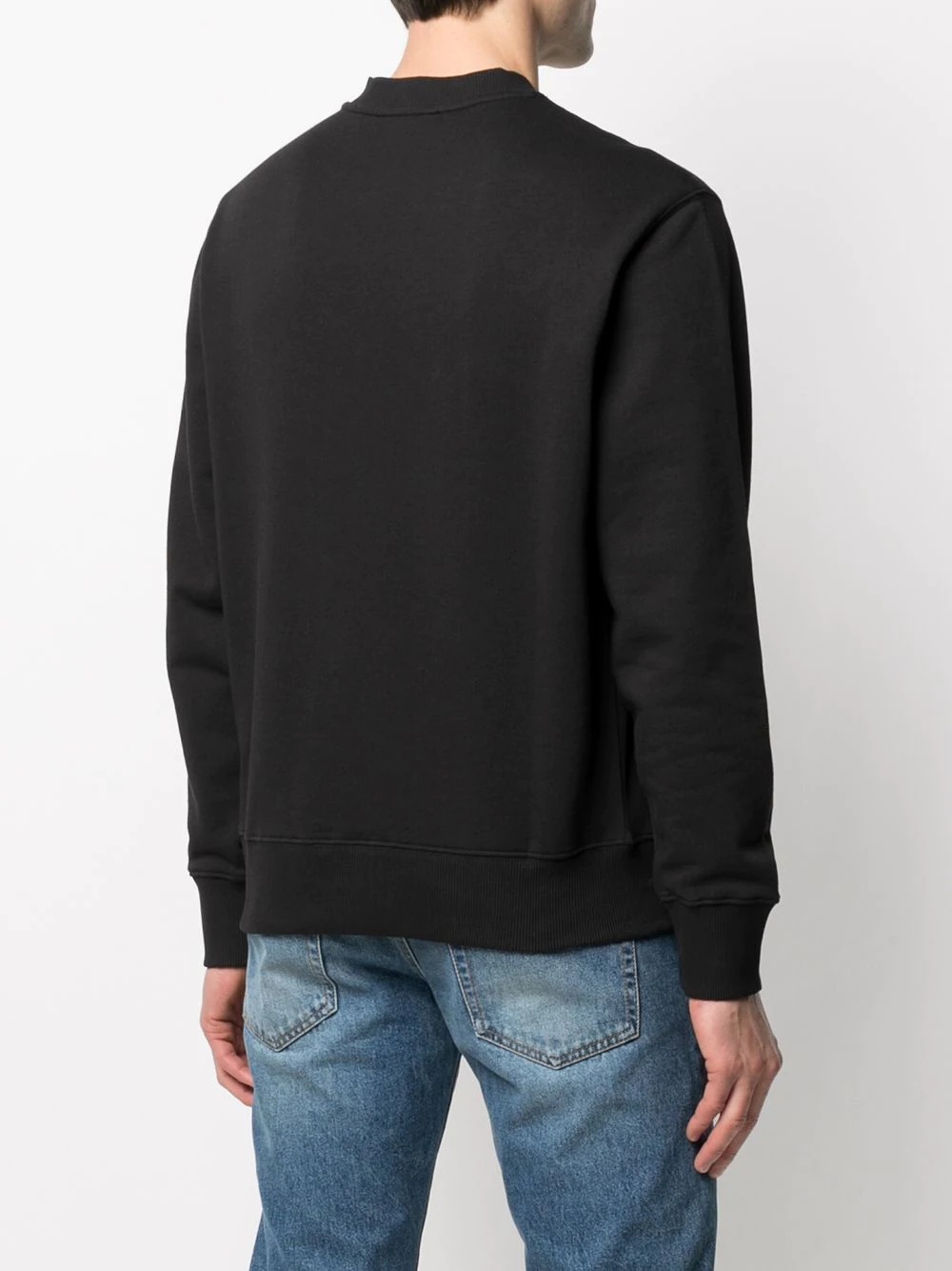 baroque logo patch sweatshirt - 4