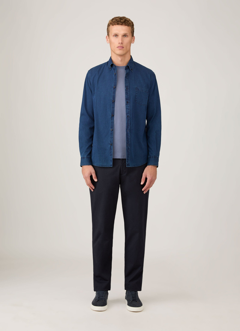 Sunspel Button Down Denim Shirt outlook