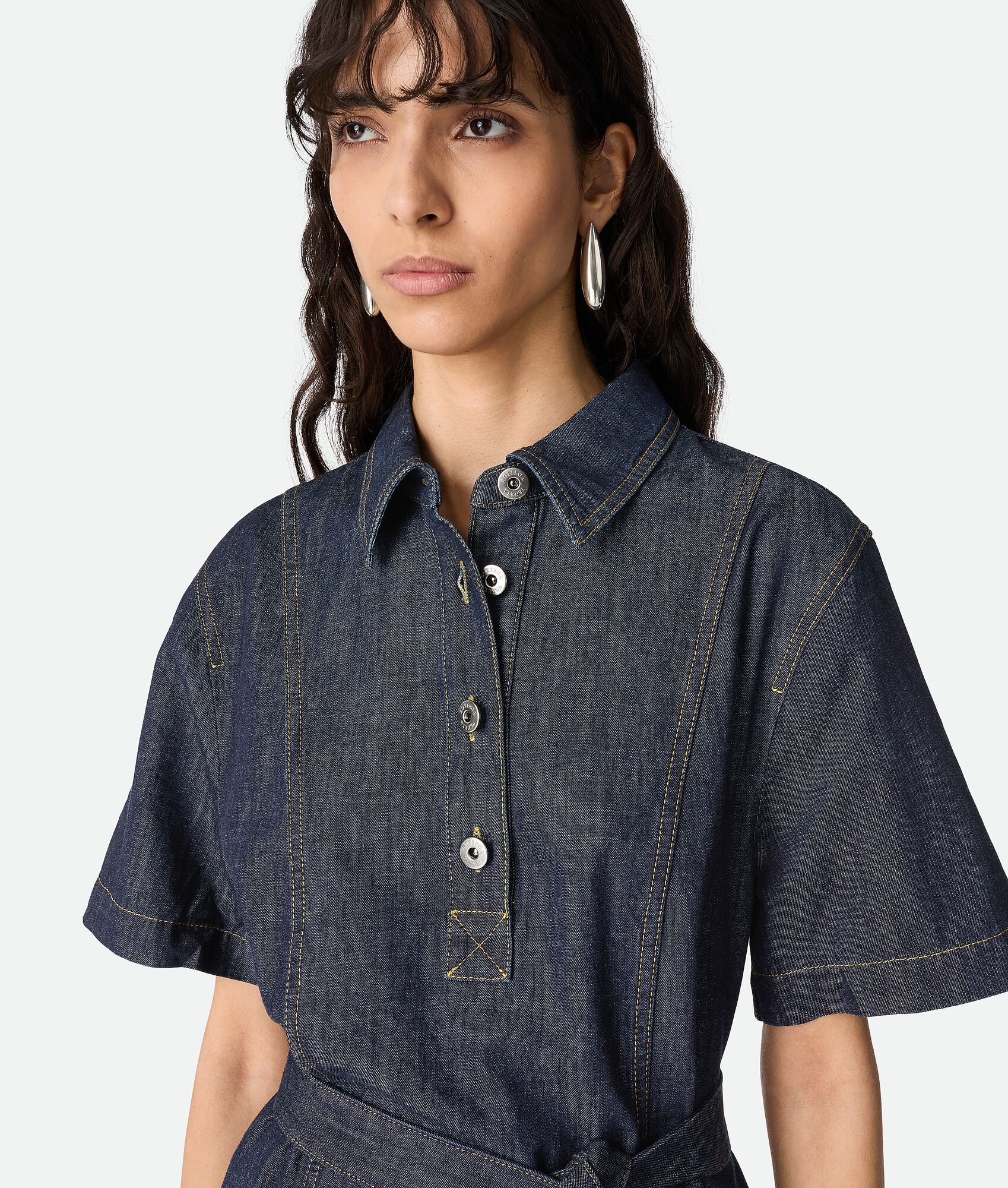 Indigo Denim Dress - 4