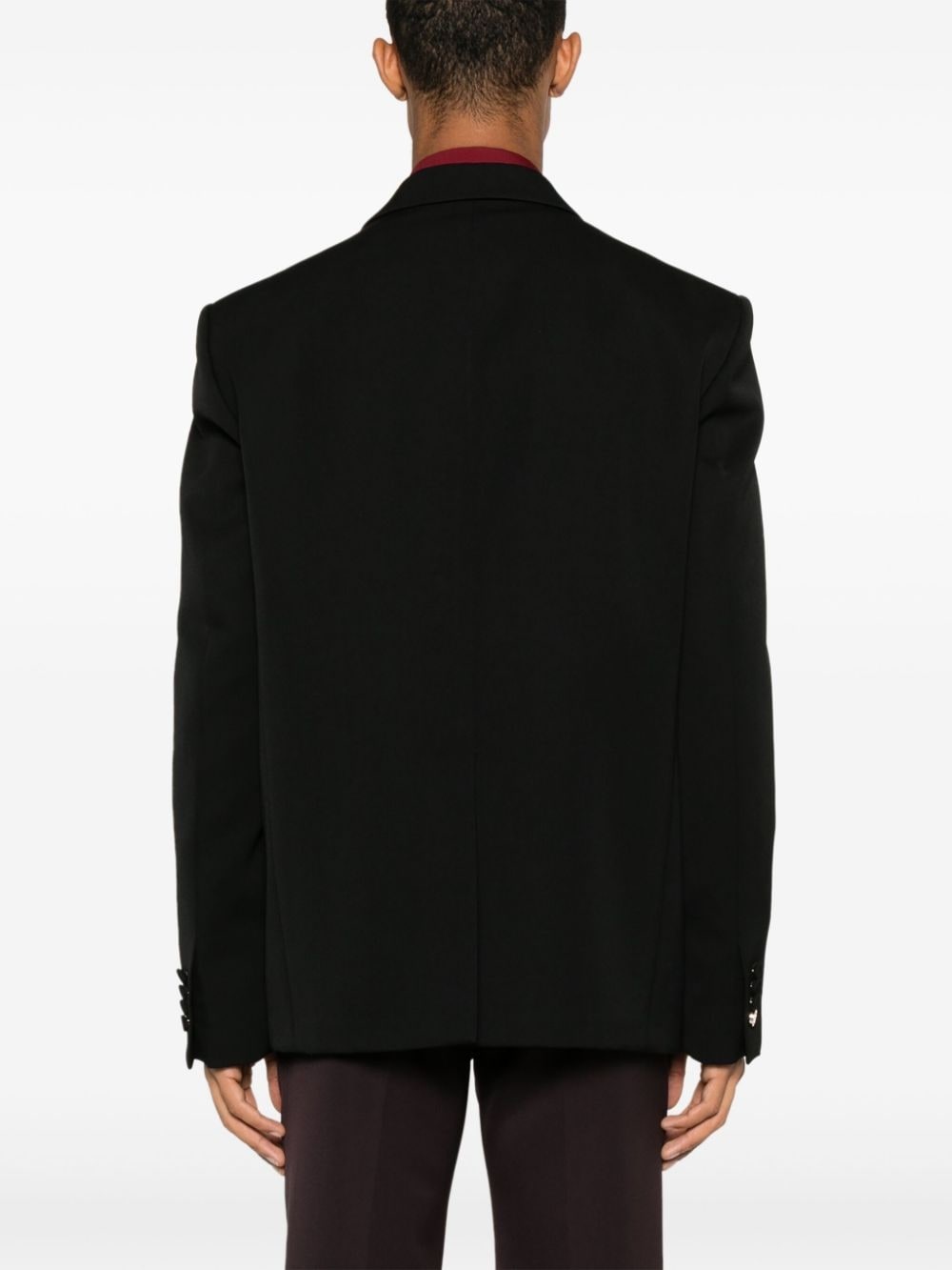 double-breasted wool blazer - 4