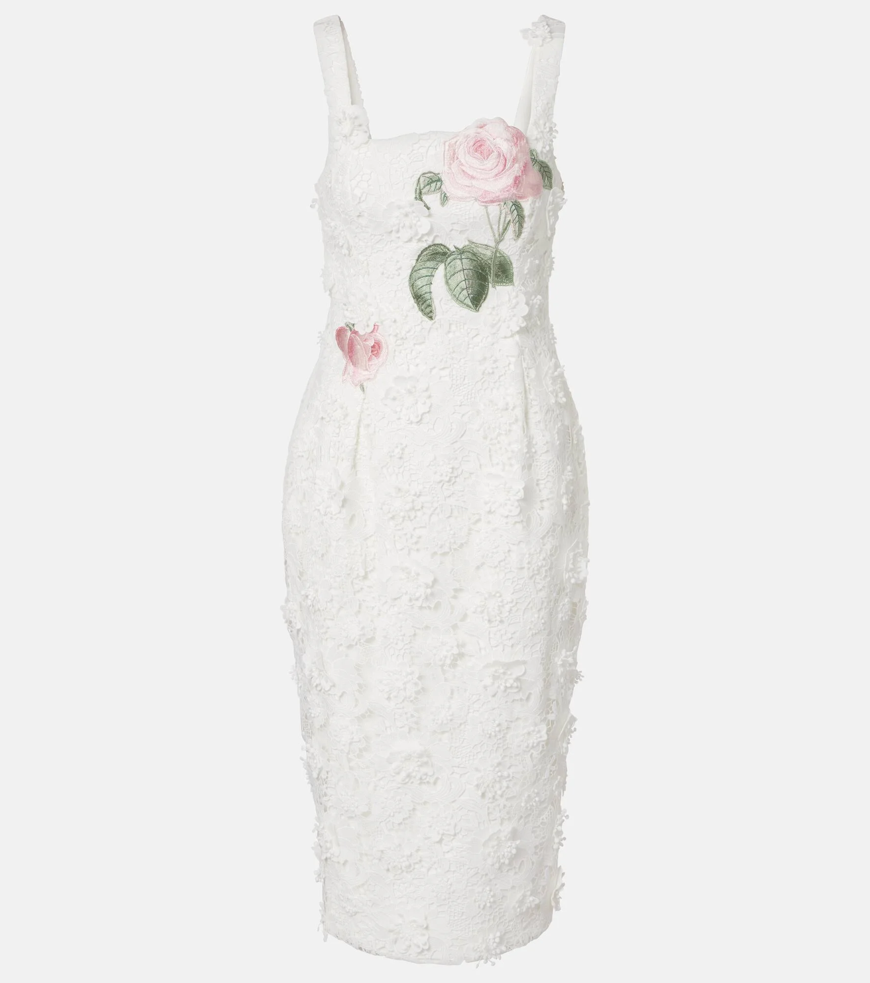 Bridal Larissa floral lace midi dress - 1