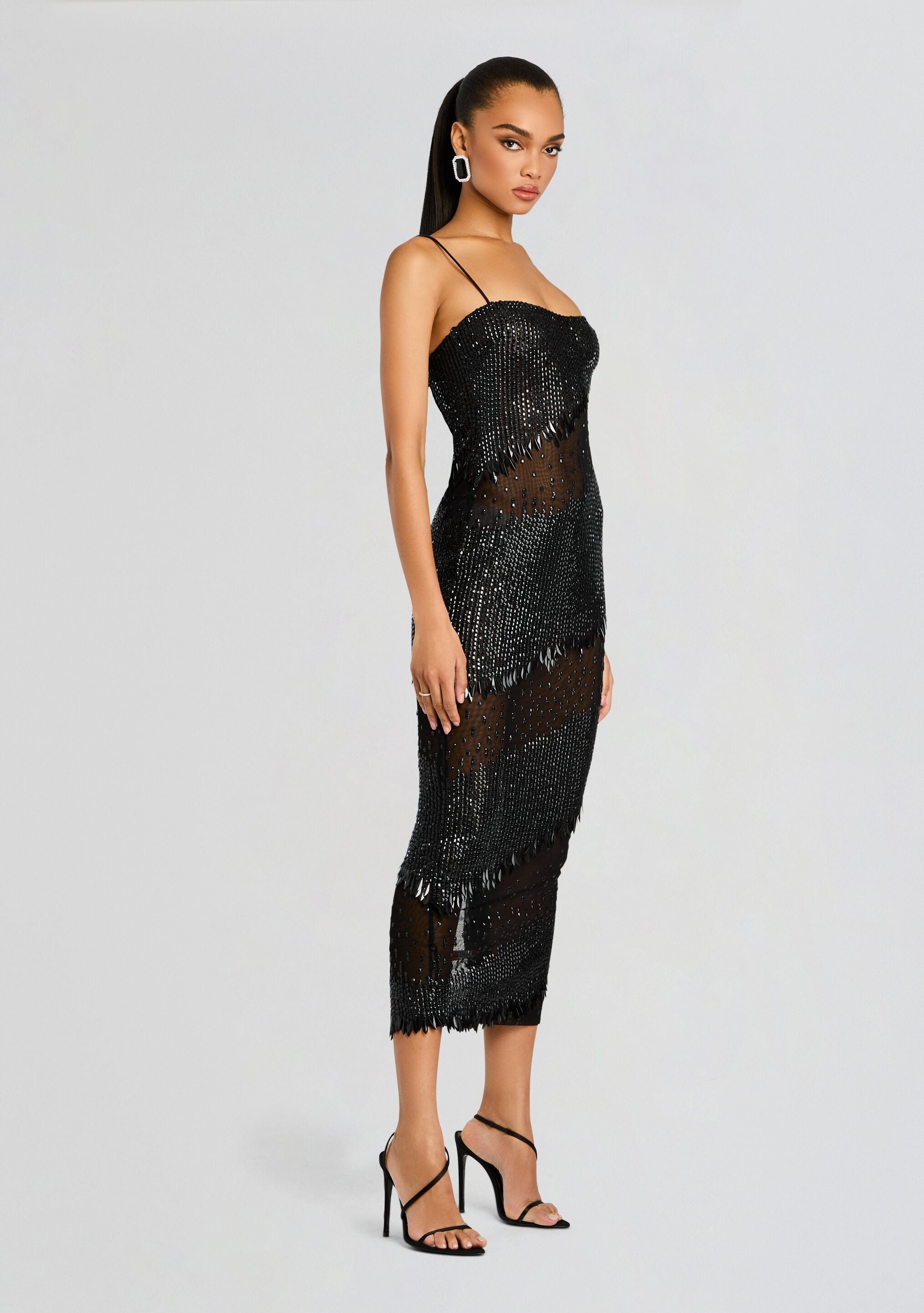 CARMINE EMBELLISHED DRESS - 3