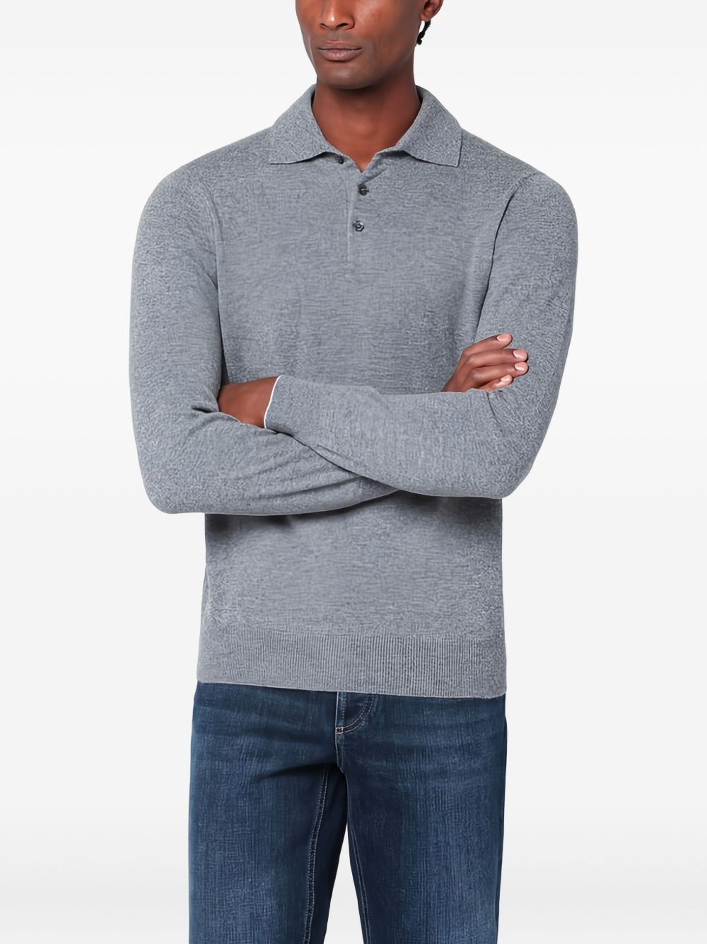 long-sleeve polo shirt - 3