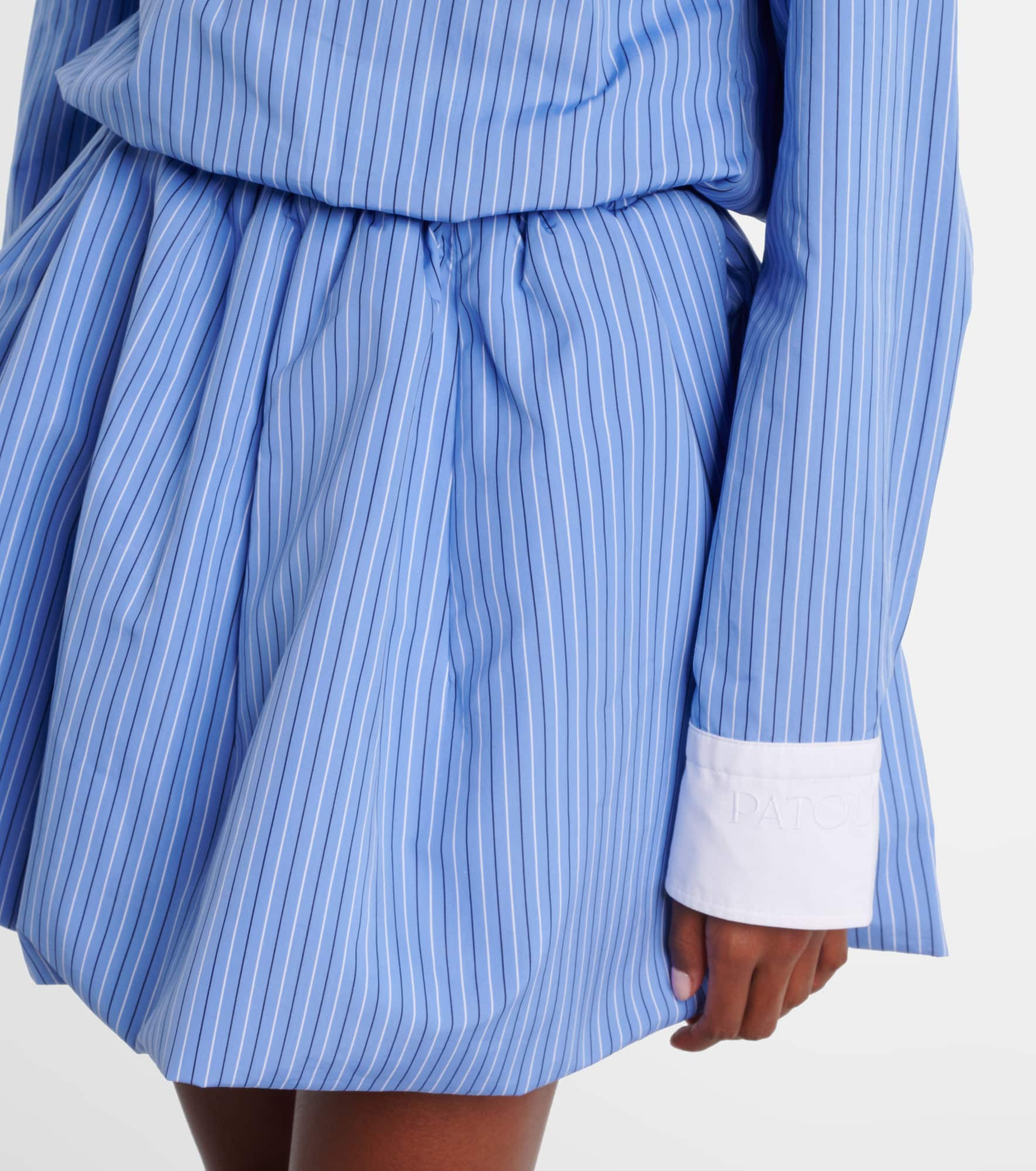 Striped cotton poplin minidress - 5
