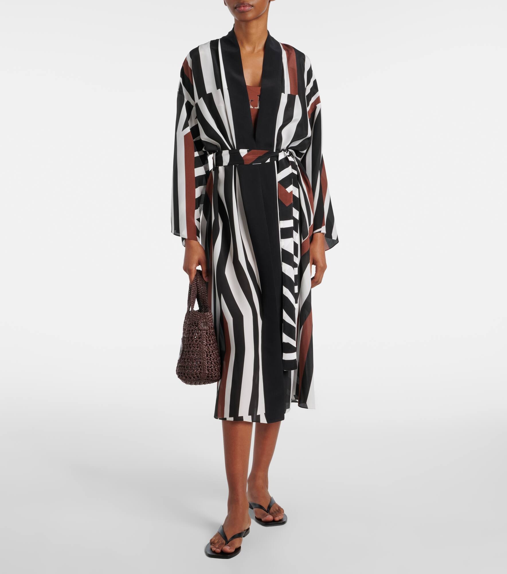 Ovatte striped beach cover-up - 2