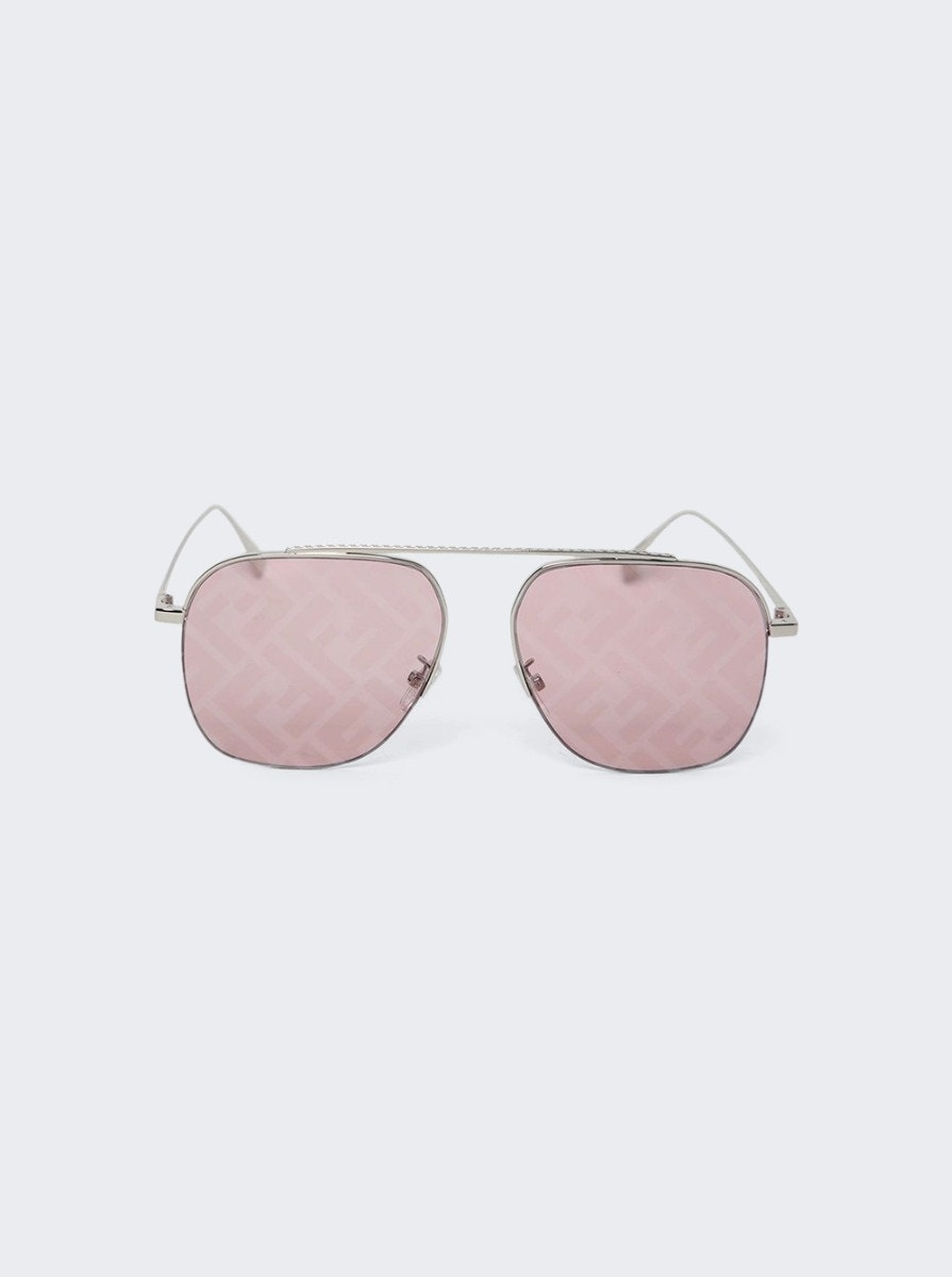 Shiny Palladium With Bordeaux Mirror Sunglasses - 1
