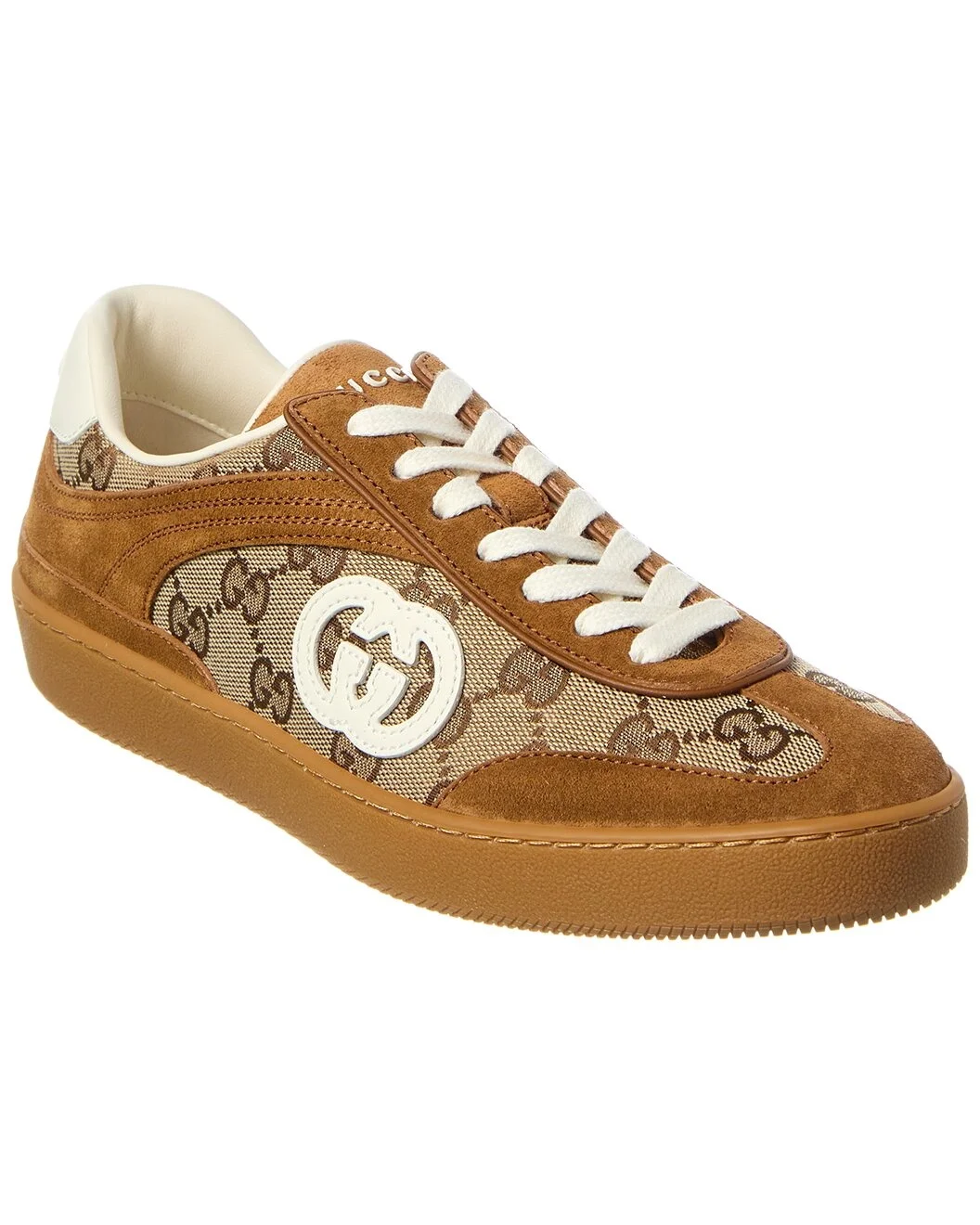 Gucci G75 GG Canvas & Suede Sneaker - 1