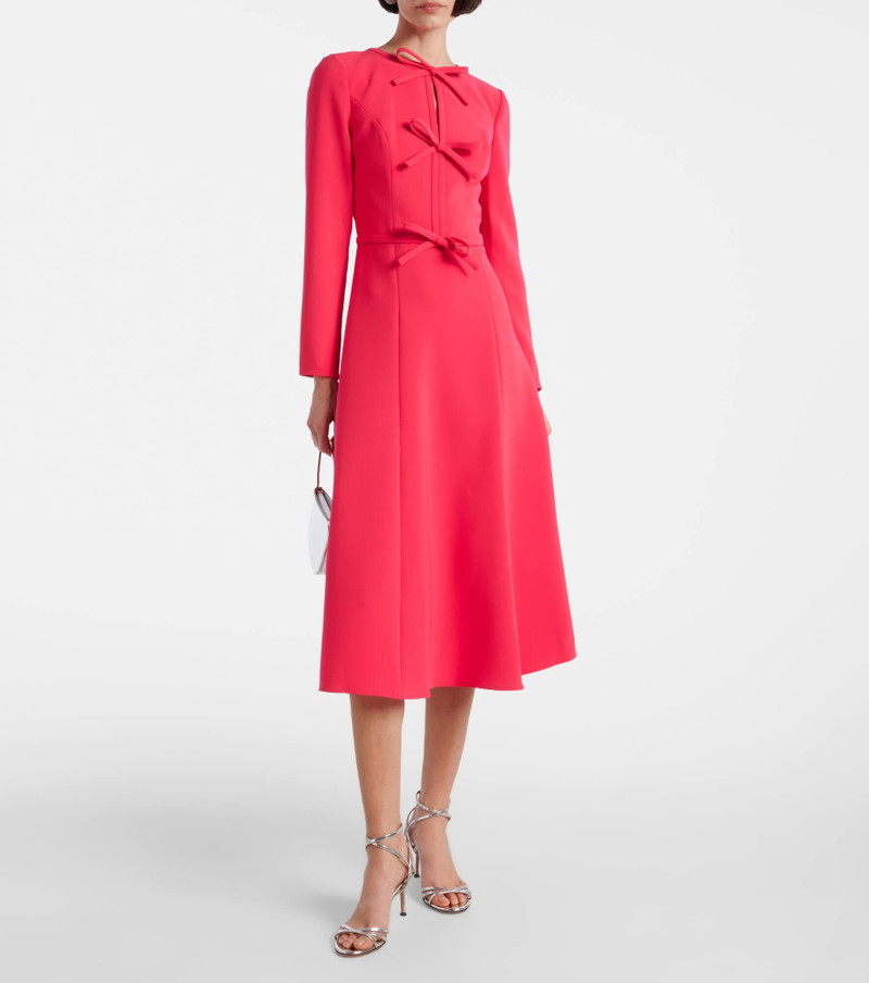 CAROLINA HERRERA Bow-detail crêpe midi dress outlook