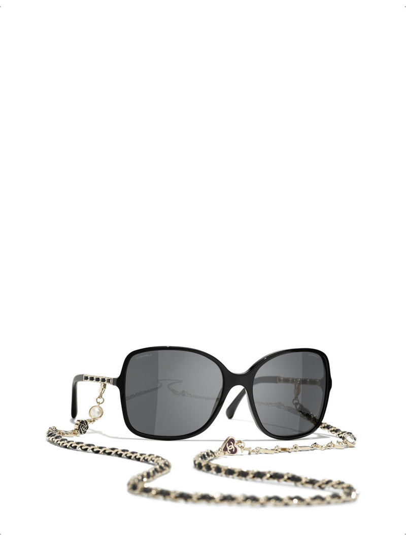 CHANEL CH5210Q oversized chainmail acetate square sunglasses outlook