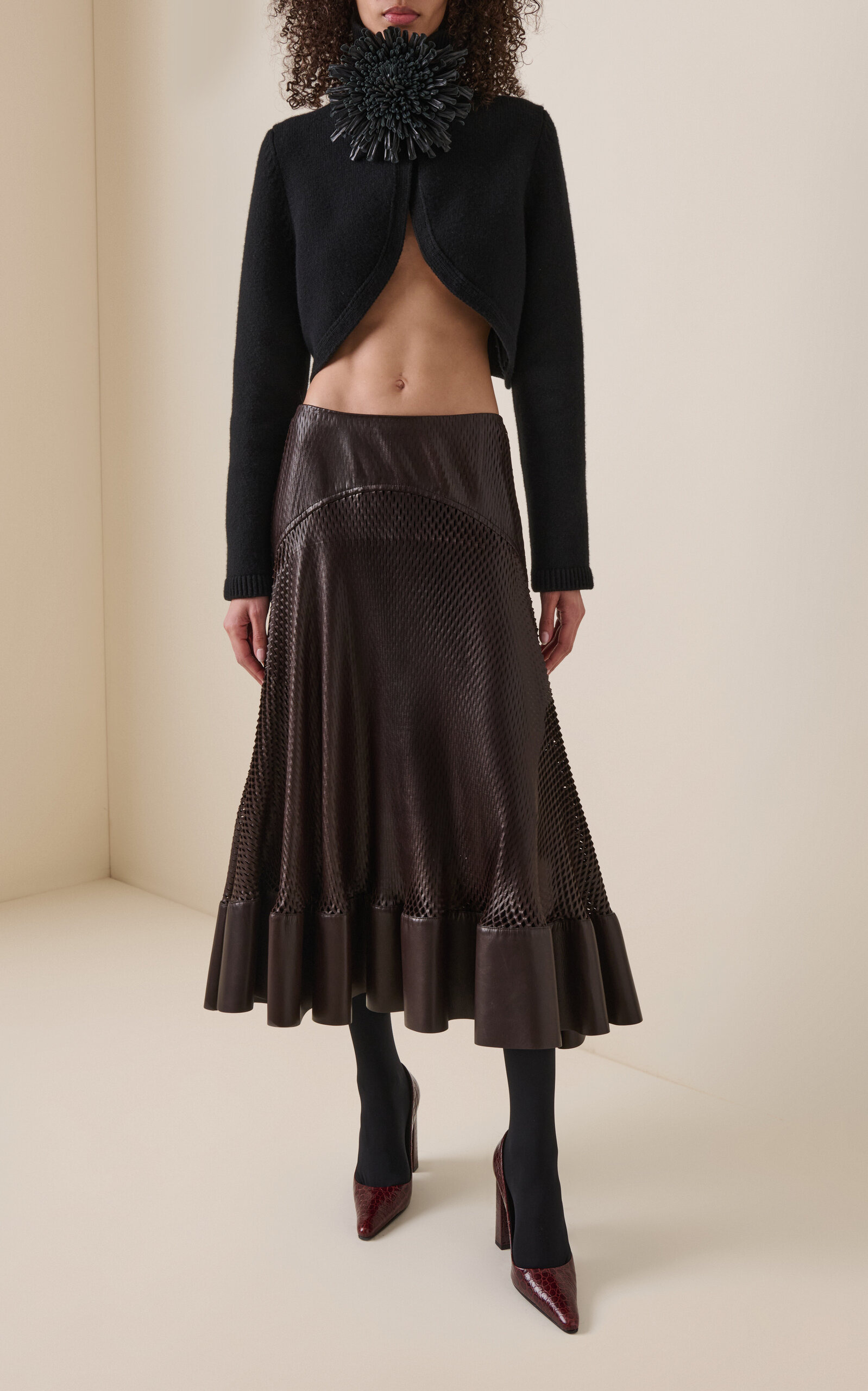 Cut-Out Cashmere-Blend Jumper black - 3