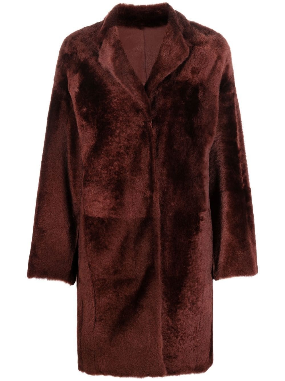 oversized shearling coat - 1