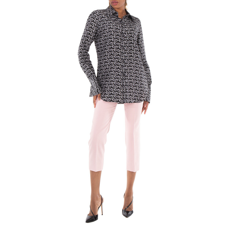 Burberry B Jacquard Classic Collar Silk Shirt - 4