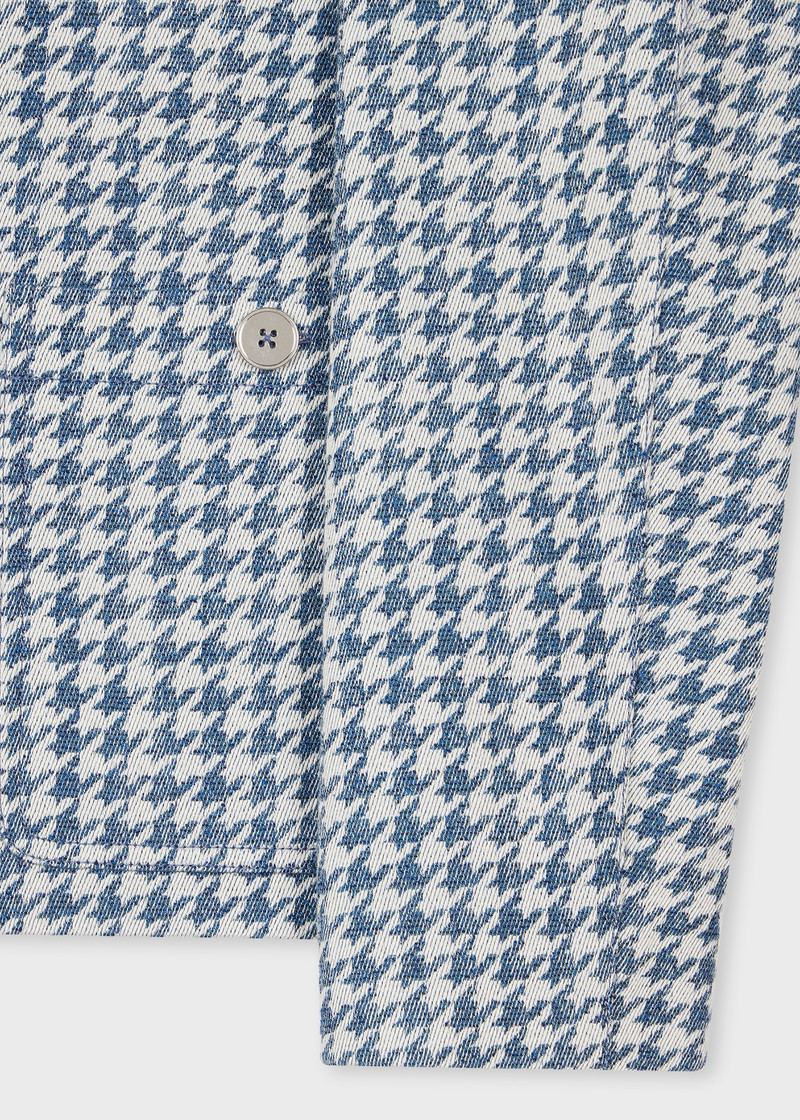 Paul Smith Women's Blue Cotton-Blend Dogtooth Jacket outlook
