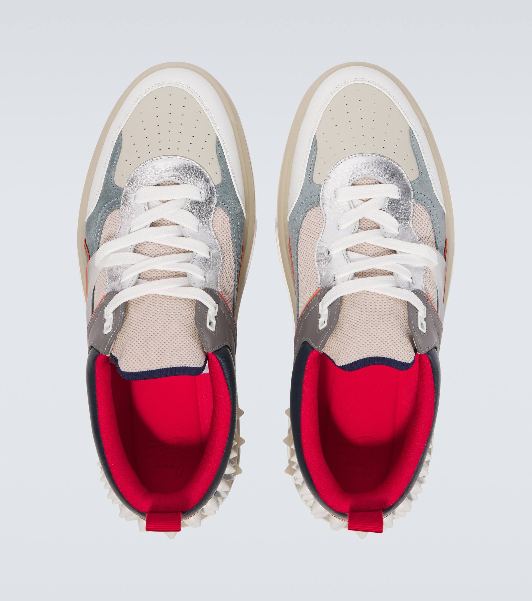 Astroloubi spiked leather sneakers - 4