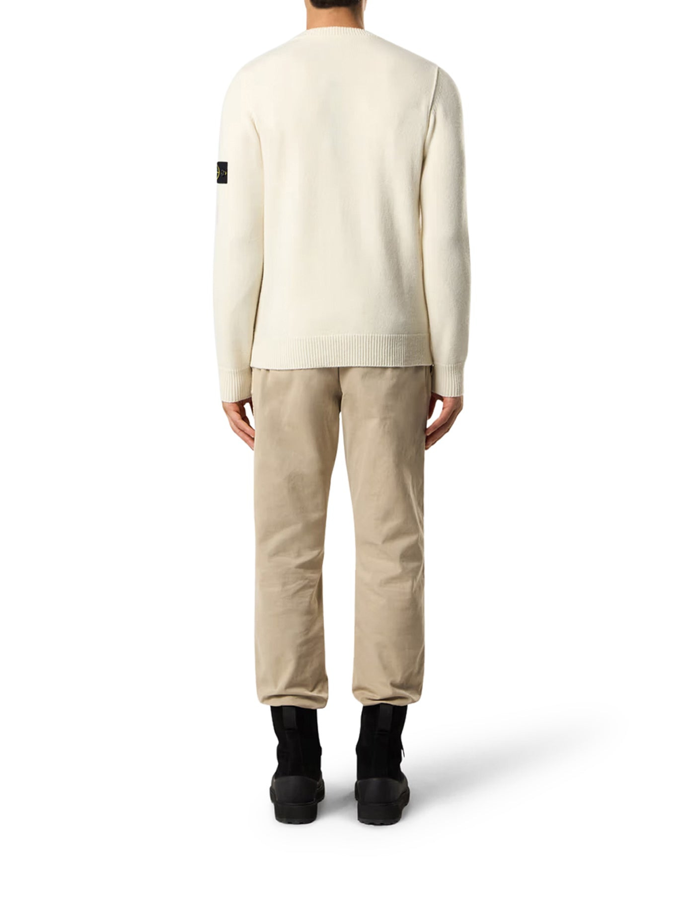 MELANGE EFFECT SWEATER WITH COMPASS LOGO - 3